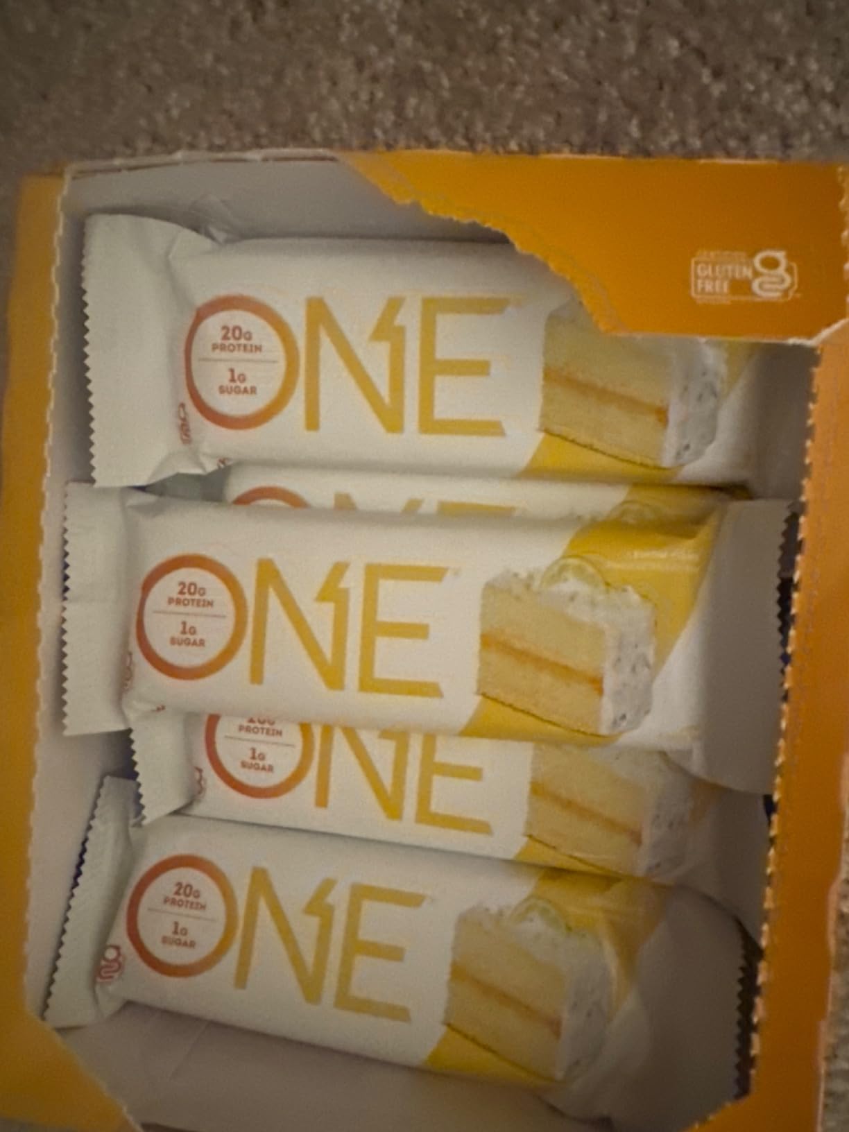 ONE Protein Bars Lemon Cake - 20g Protein, 1g Sugar, 12 Count - Customer Photo 1