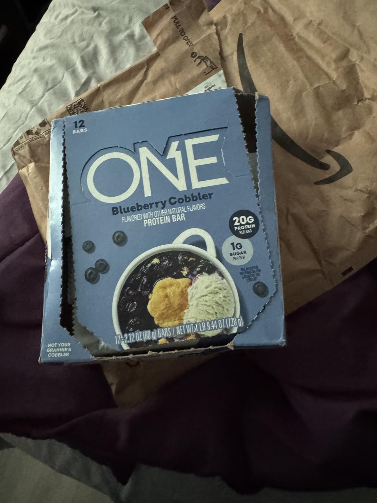 ONE Protein Bars Maple Glazed Doughnut - 20g Protein, 1g Sugar, 12 Count - Customer Photo 1