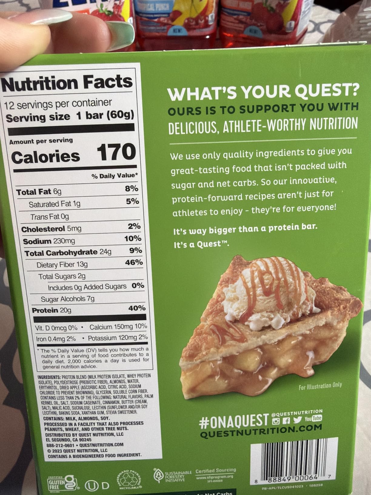 Quest Nutrition Ultimate Variety Pack Protein Bars, High Protein, Low Carb, Gluten Free, Keto Friendly, 12 Count Customer Review Quest Nutrition Ultimate Variety Pack Protein Bars, High Protein, Low Carb, Gluten Free, Keto Friendly, 12 Count - Customer Photo 1