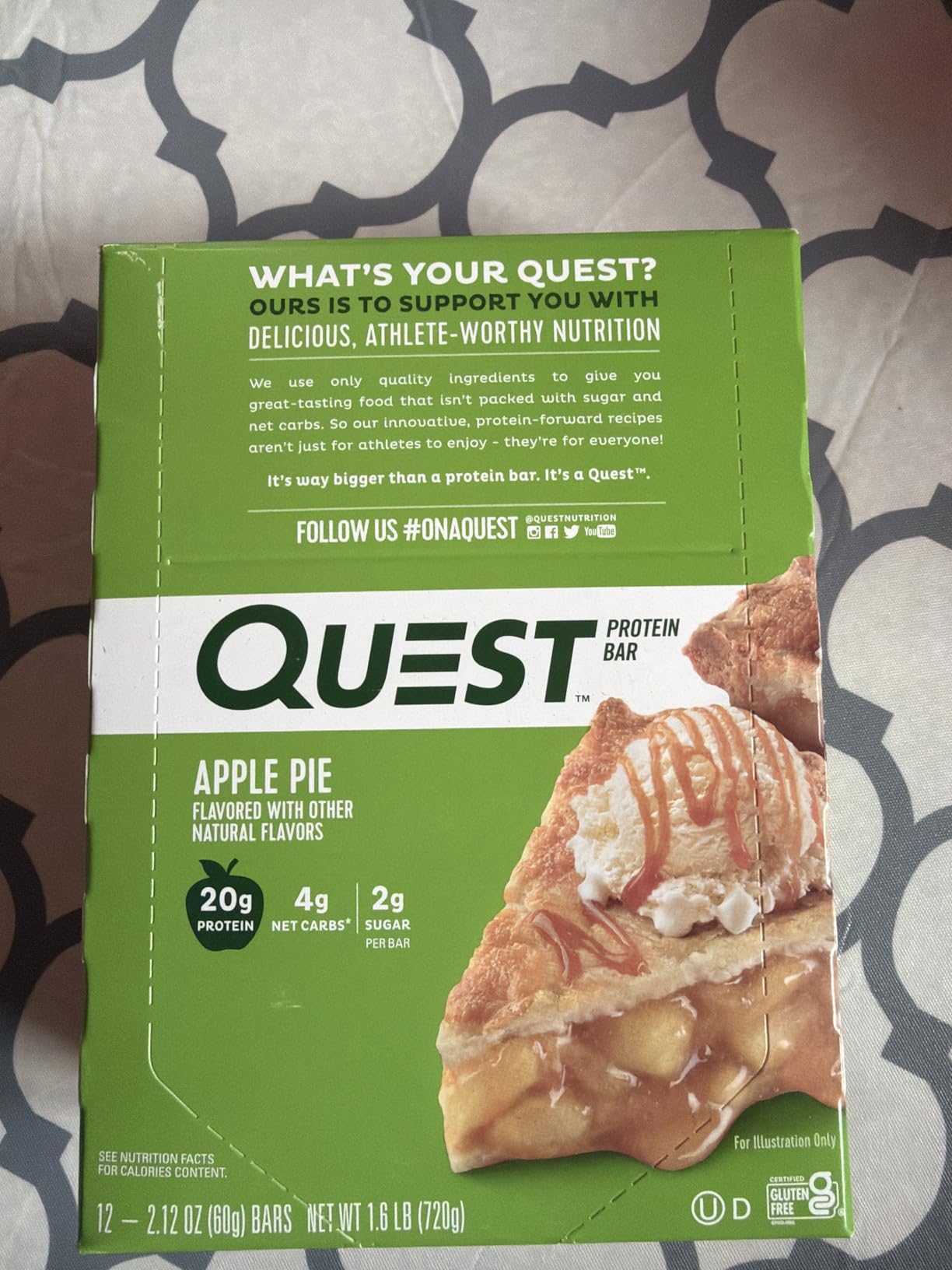 Quest Nutrition Ultimate Variety Pack Protein Bars, High Protein, Low Carb, Gluten Free, Keto Friendly, 12 Count Customer Review Quest Nutrition Ultimate Variety Pack Protein Bars, High Protein, Low Carb, Gluten Free, Keto Friendly, 12 Count - Customer Photo 2