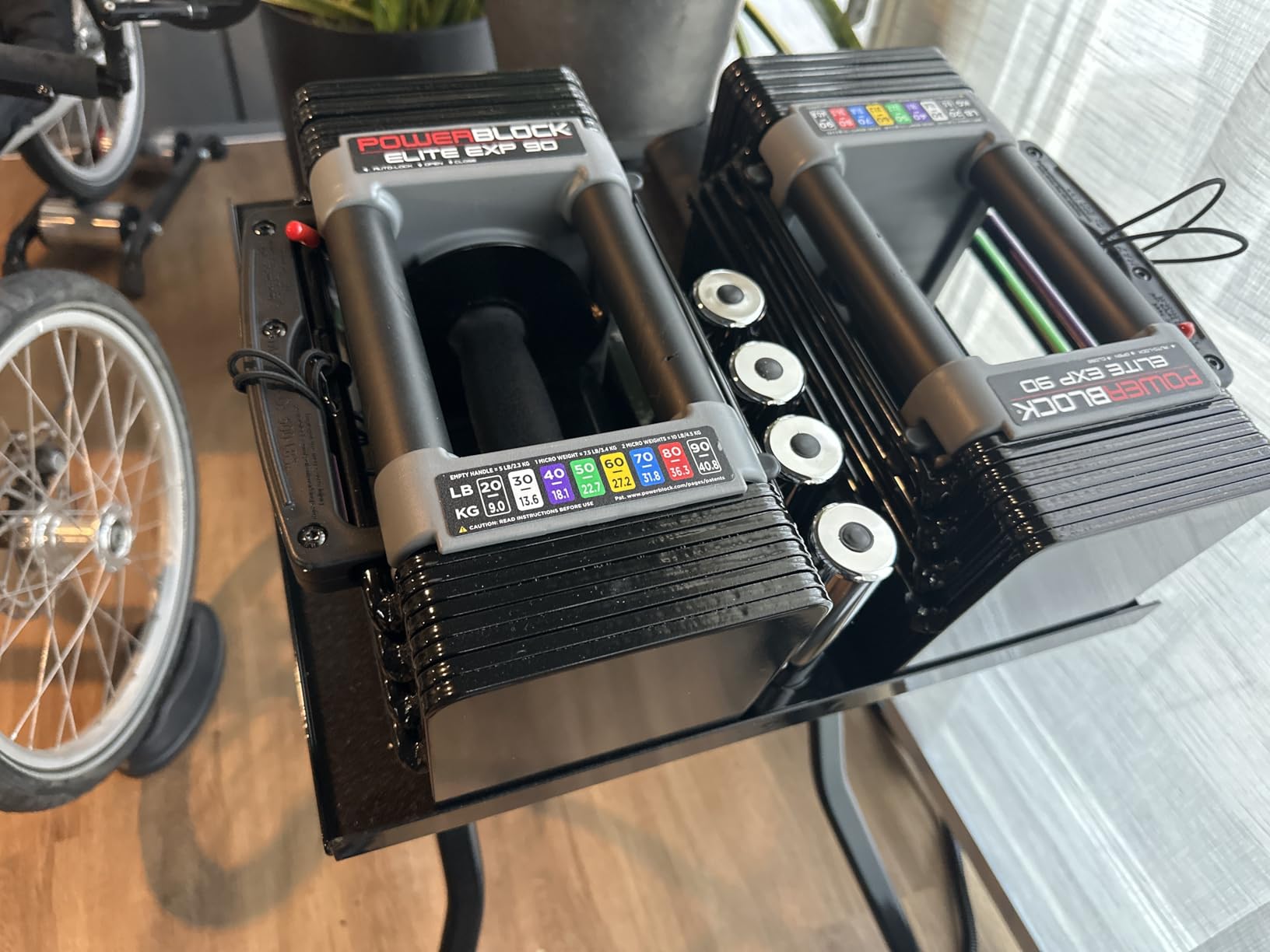 PowerBlock Elite EXP Adjustable Dumbbells, Sold in Pairs, Stage 1, 5-50 lb customer photo 1