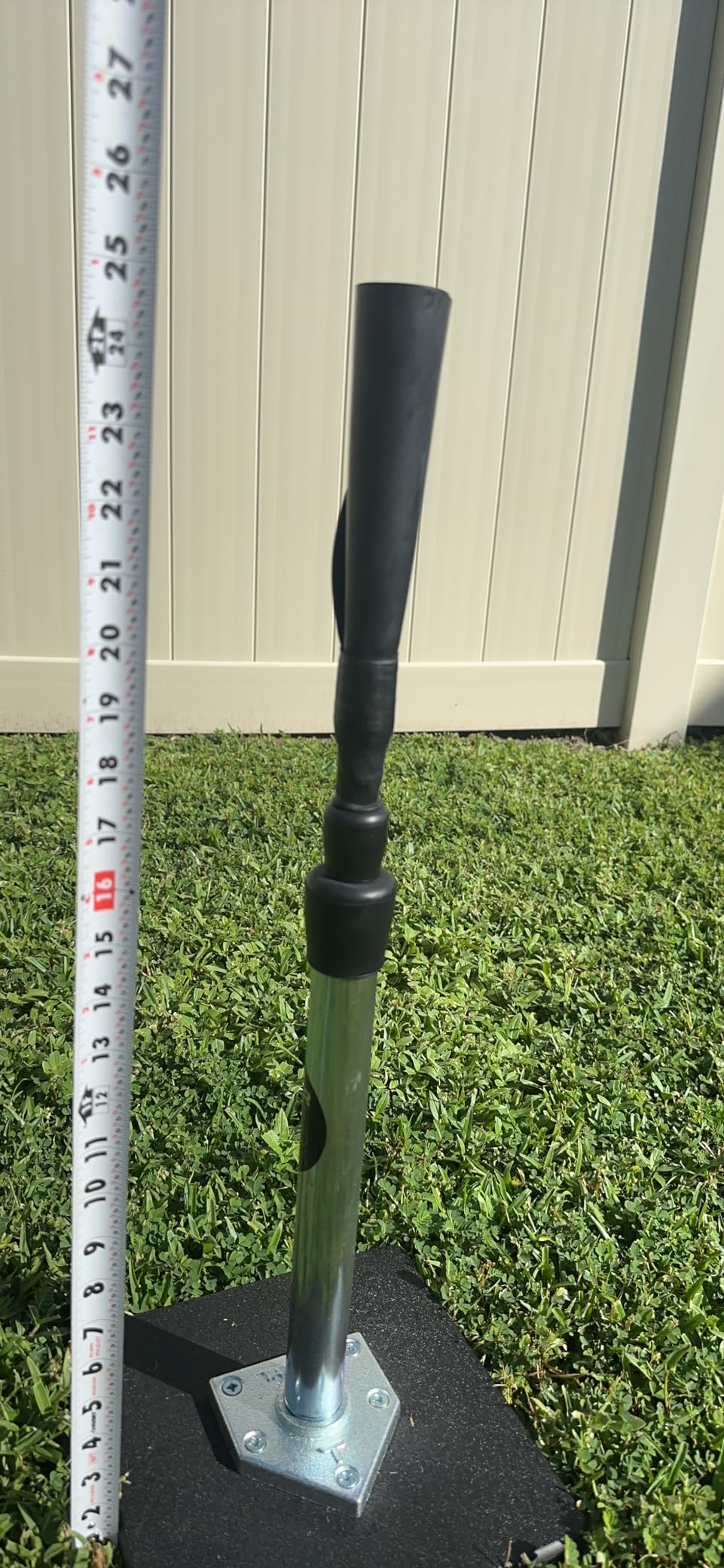 Tanner Tee The Original Batting Tee - Adjustable Pro Hitting Tee for Baseball & Softball, Steel Shaft, Composite Base, Hand-Rolled Rubber Top, 26