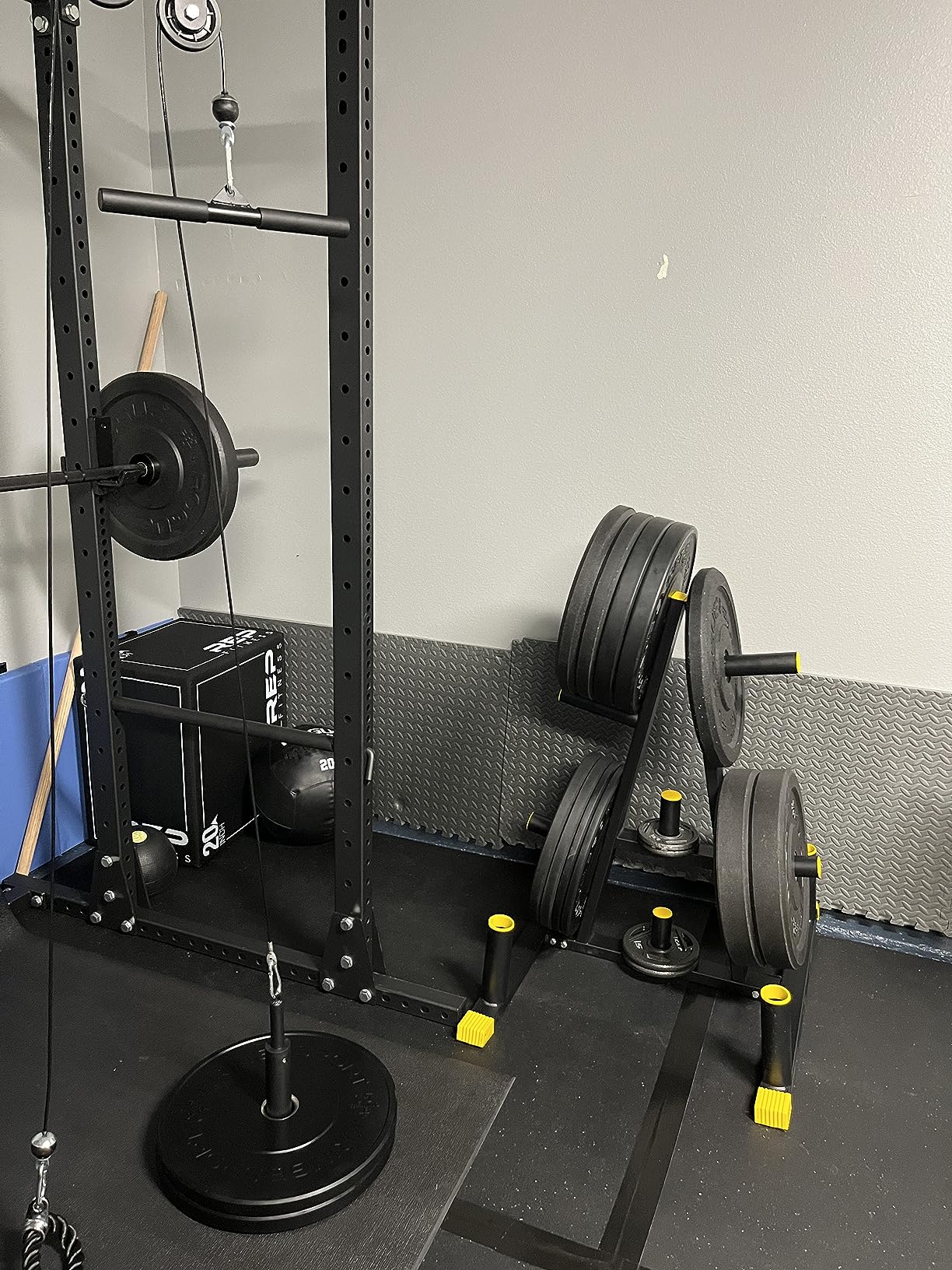 FringeSport Black Bumper Plates Set and Pairs - Dead Bounce Olympic Weight Plate - Rubber Weight Plates with Steel Insert customer photo 1