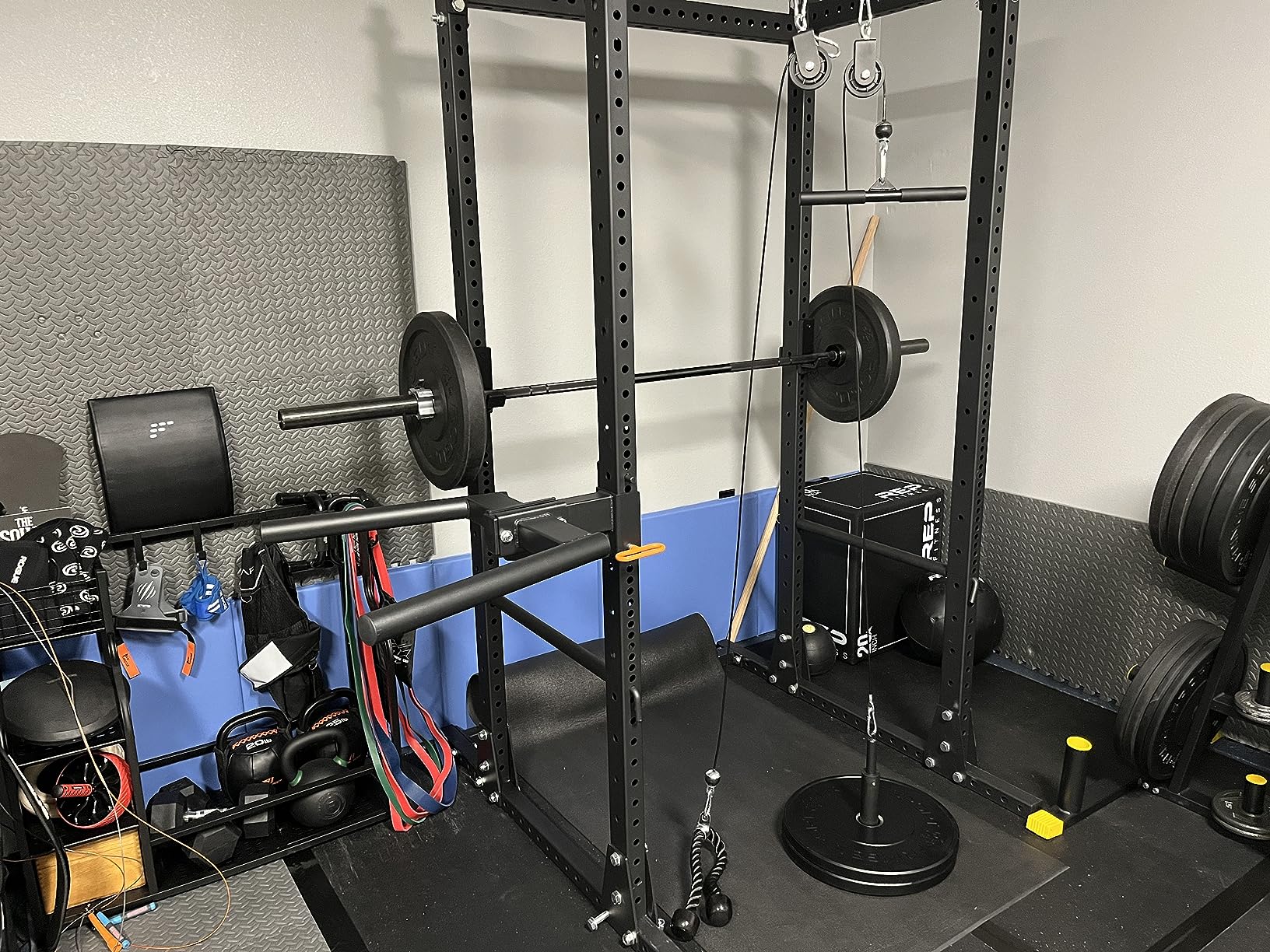 FringeSport Black Bumper Plates Set and Pairs - Dead Bounce Olympic Weight Plate - Rubber Weight Plates with Steel Insert customer photo 2