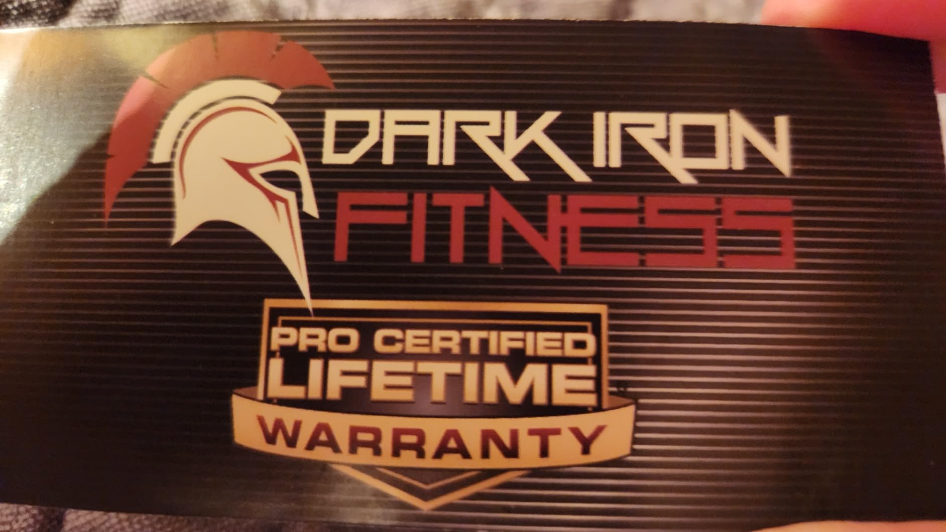 Dark Iron Fitness Genuine Leather Weightlifting Belt, 4 Inch Wide for Men Women with Double Prong Buckle customer photo 2