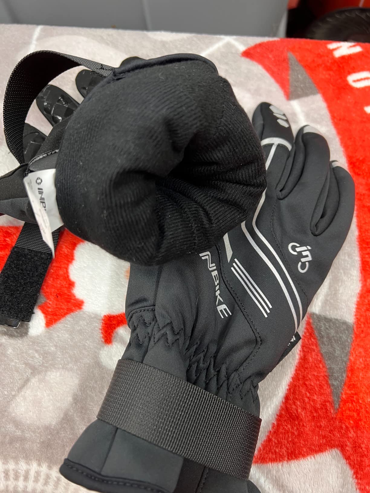 INBIKE Cycling Gloves for Men Winter Windproof Reflective Thermal Gel Pads Touch Screen Bike Gloves for Cold Weather Riding customer photo 2