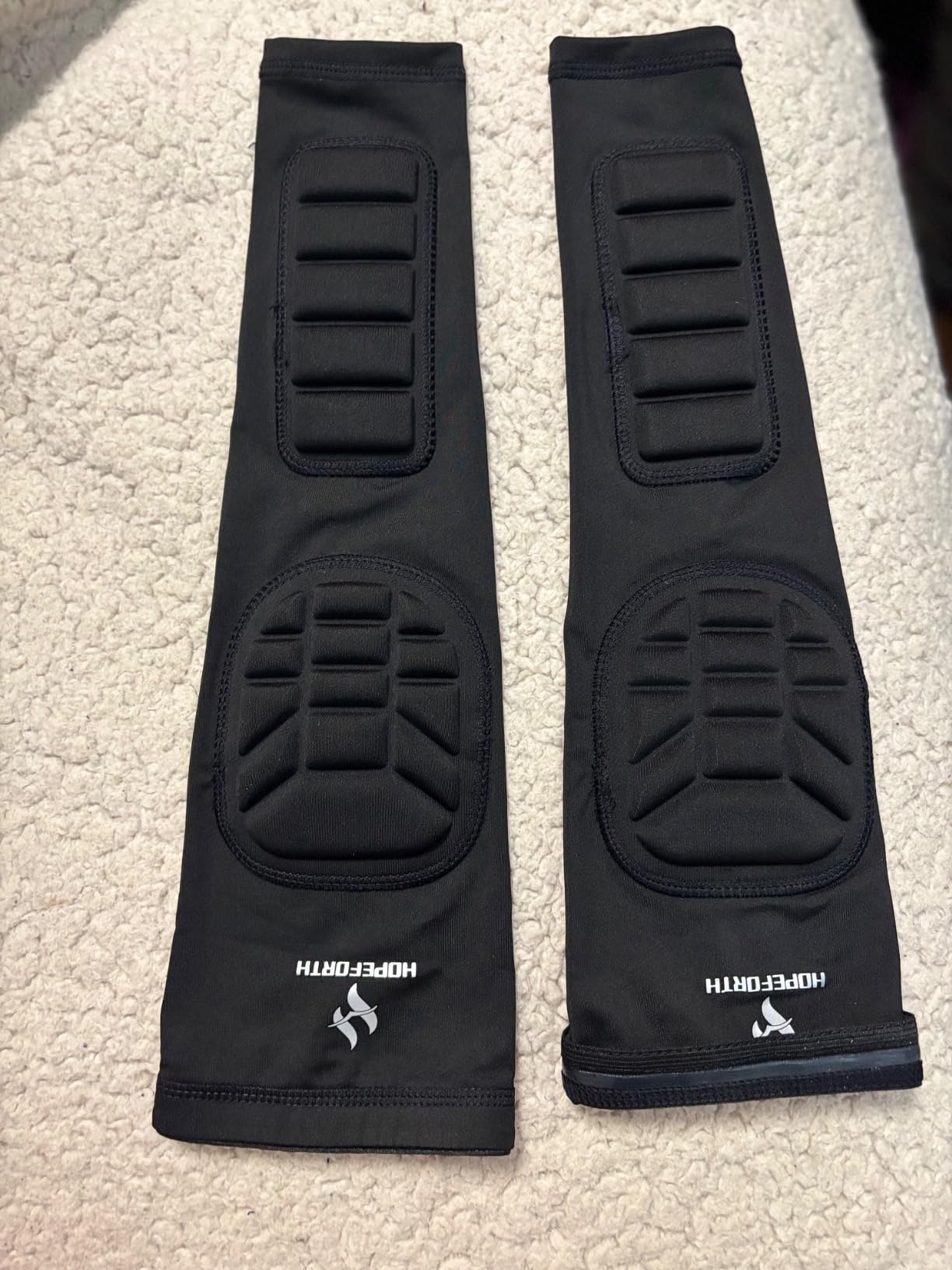2PCS Padded Elbow Forearm Sleeves Compression Arm Protective Support customer photo 2