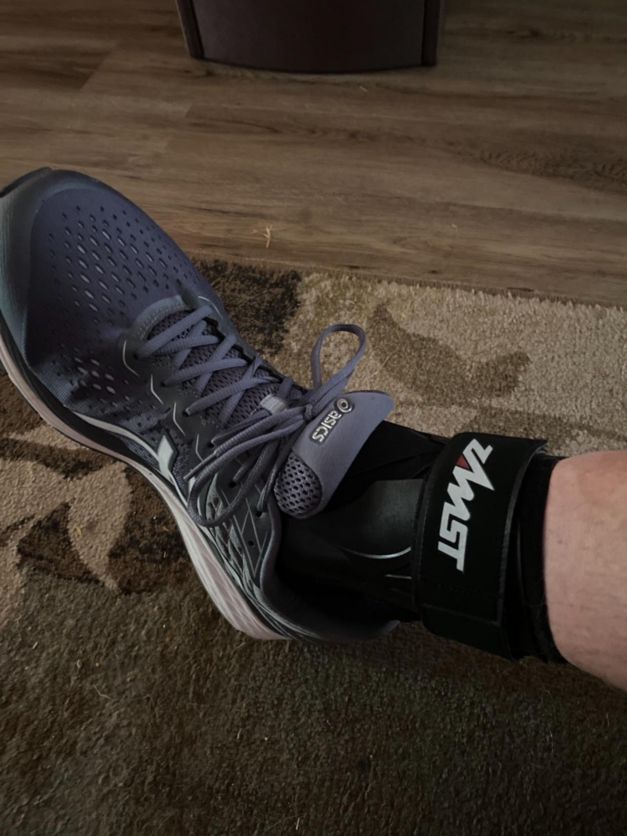 Zamst A2-DX Sports Ankle Brace with Protective Guards For High Ankle Sprains and Chronic Ankle Instability-for Basketball, Volleyball, Lacrosse, Football-White, Right, Large customer photo 1