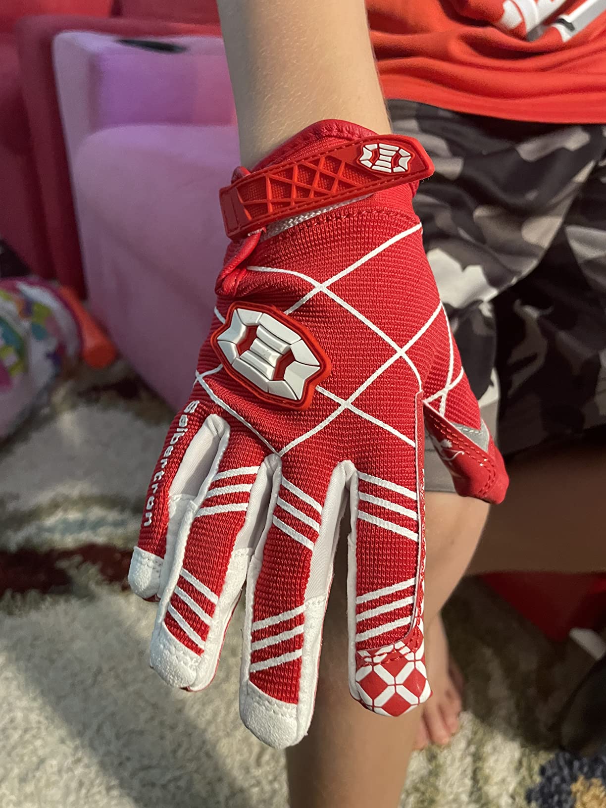 Seibertron Pro 3.0 Elite Ultra-Stick Football Receiver Gloves - Super Sticky Grip for Youth Kids Boys Girls customer photo 2