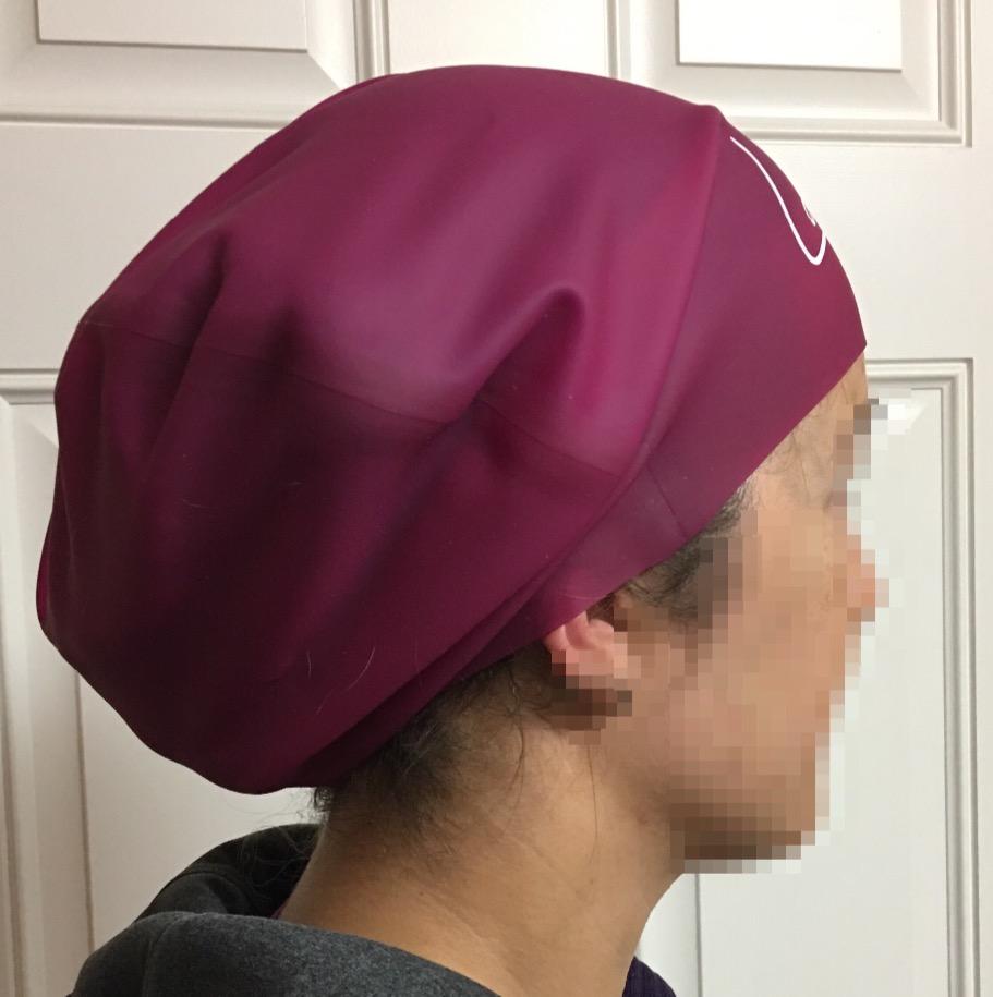Large Swim Cap for Long Hair - Waterproof Durable Silicone Swimming Cap for Braids, Dreadlocks, Weaves, Afros, Curls customer photo 2