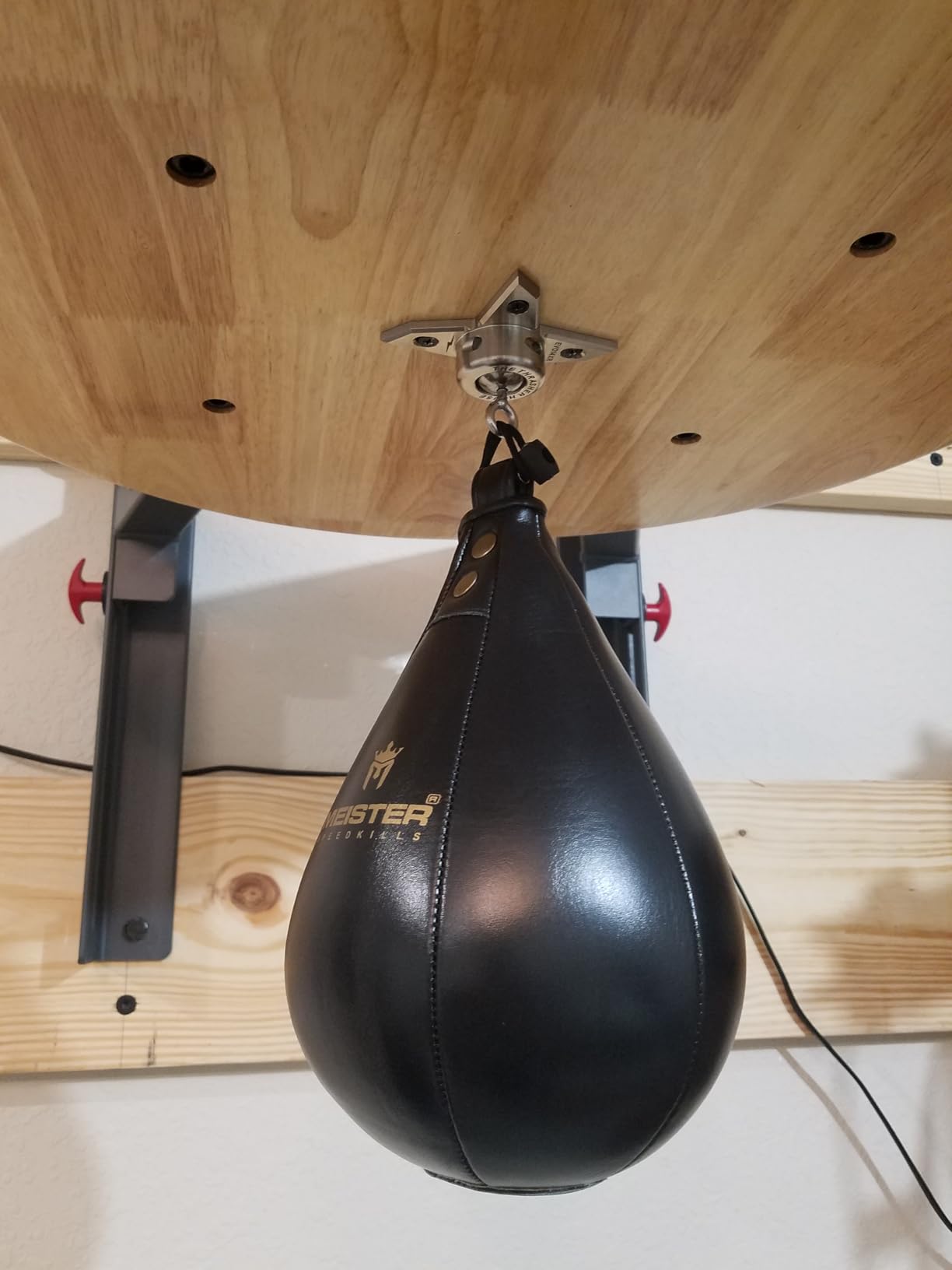 Meister SpeedKills Leather Speed Bag with Lightweight Latex Bladder | Hand-stitched and gyro-balanced for true rebounds, 100% genuine cowhide leather, lightweight SpeedKills bladder customer photo 2