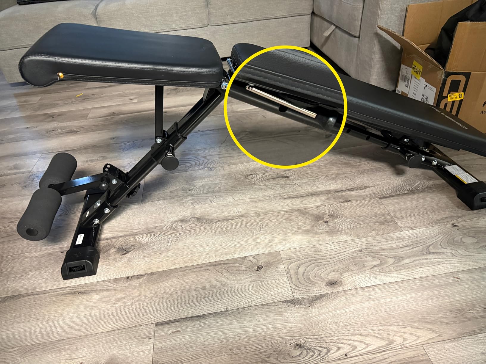 FLYBIRD WB5 Weight Bench, ASTM-Certified 800LBS Adjustable Weight Bench Workout Bench Foldable for Home Gym, 90° to -30° FID and 30in Extended Backrest for Bench Press Strength Training Exercise customer photo 1