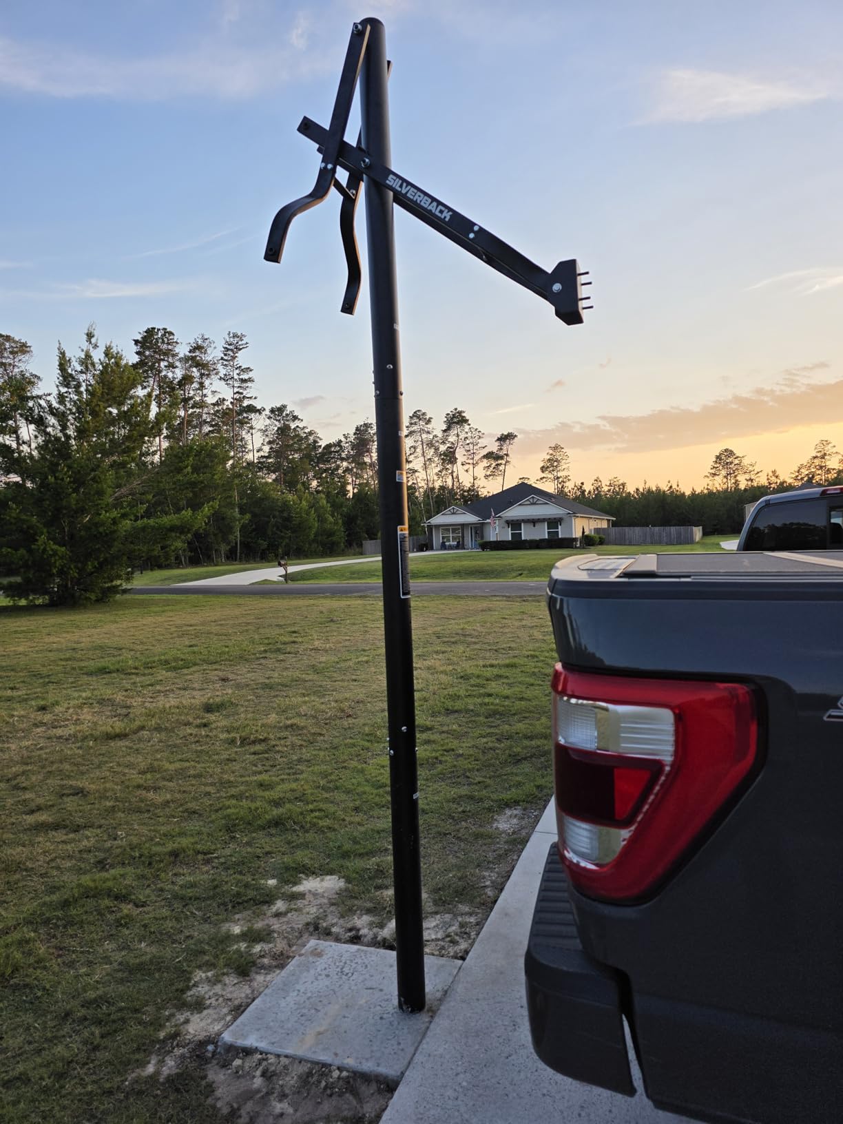 Silverback Height Adjustable In-Ground Basketball Hoop with Tempered Glass Backboard, Pro-Style Breakaway Rim, Pole and Backboard Pad customer photo 1