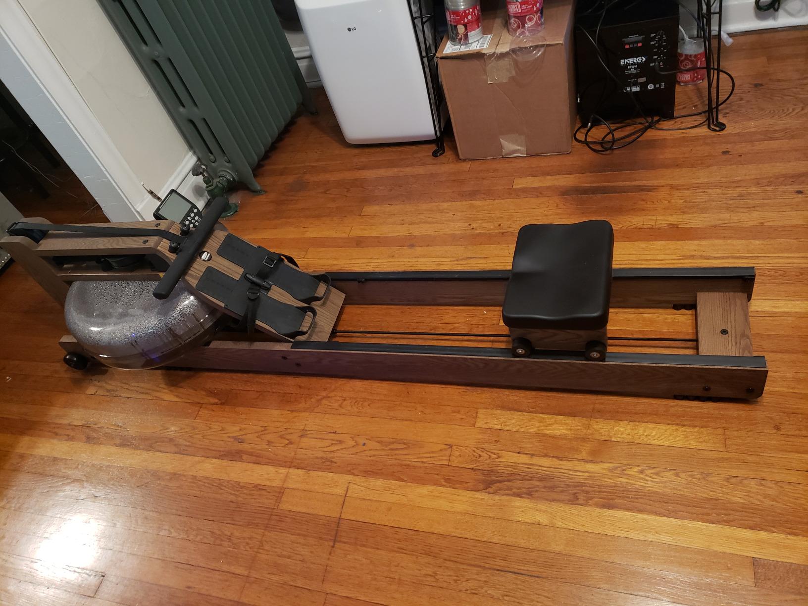 Vintage Oak Rowing Machine with S4 BLE Monitor | USA Made Water Rower | Original Handcrafted Erg Row Machine for Home Use & Gym customer photo 1