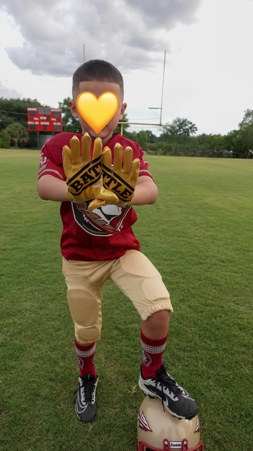 Battle Sports Triple Threat Wide Receiver Football Gloves, Ultra Stick Adult & Youth Gloves customer photo 1