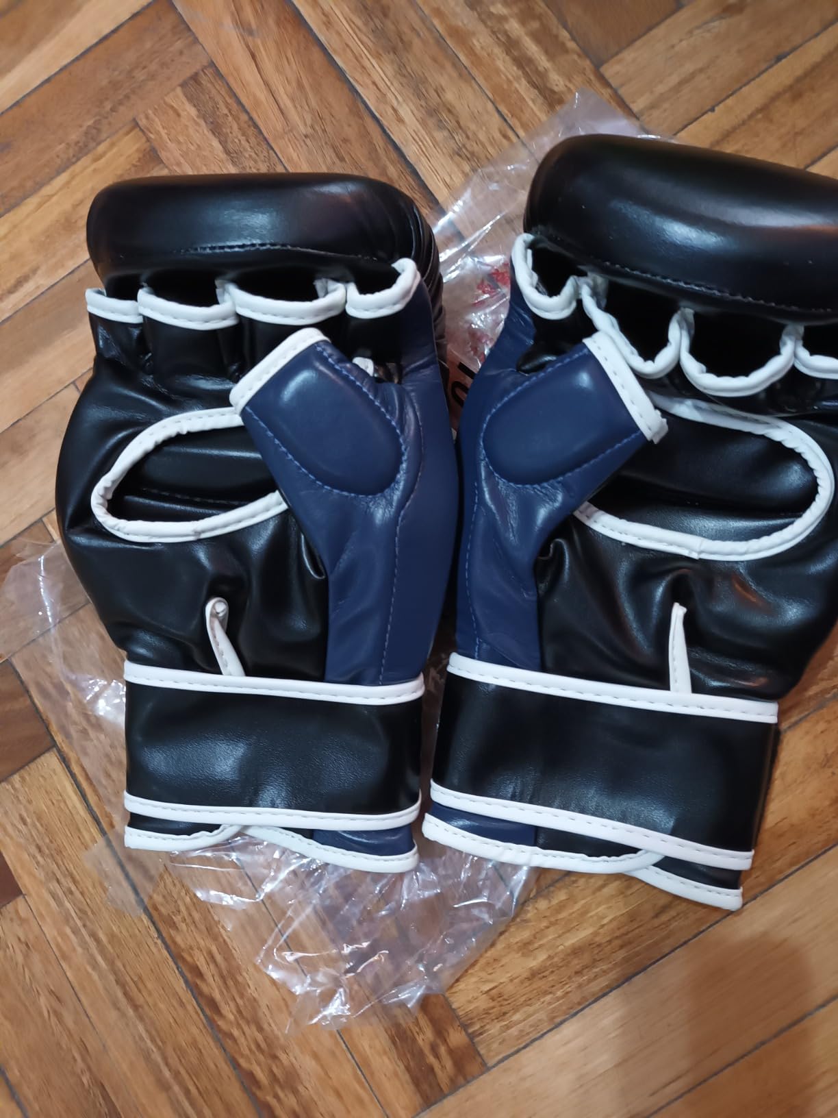 Fairtex FGV18 MMA Boxing Gloves, Leather Muay Thai Martial Arts Training - Full-grain hide with breathable mesh lining. Double-stitched wrist strap balances weight for bag drills and fitness routines customer photo 1