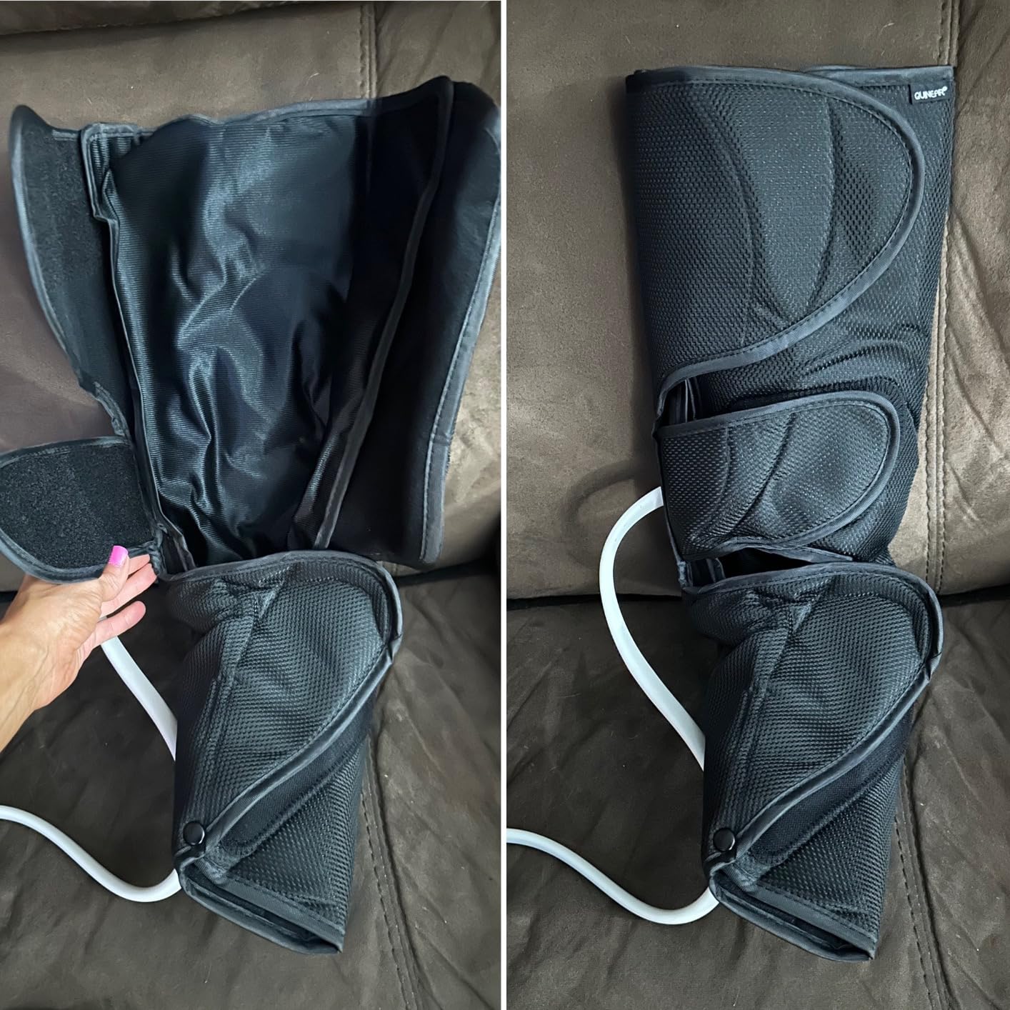 QUINEAR Leg Massager with Heat and Air Compression, Foot and Calf Massager for Circulation and Pain, Compression Boots with 3 Modes and 3 Intensities customer photo 2