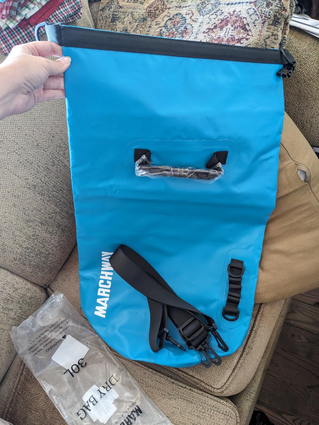 MARCHWAY Floating Waterproof Dry Bag Backpack 5L/10L/20L/30L/40L, Roll Top Sack Keeps Gear Dry for Kayaking, Rafting, Boating, Swimming, Camping, Hiking, Beach, Fishing customer photo 2