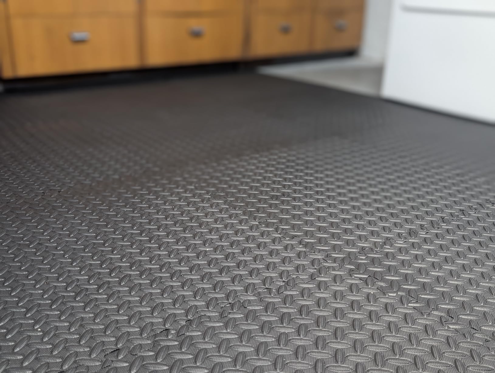 ProsourceFit Puzzle Exercise Mat ½ in, EVA Interlocking Foam Floor Tiles for Home Gym, Water-Resistant Mats Workout Equipment, Floor Padding for Kids, Black, 24 in x 24 in x ½ in, 48 Sq Ft - 12 Tiles customer photo 1