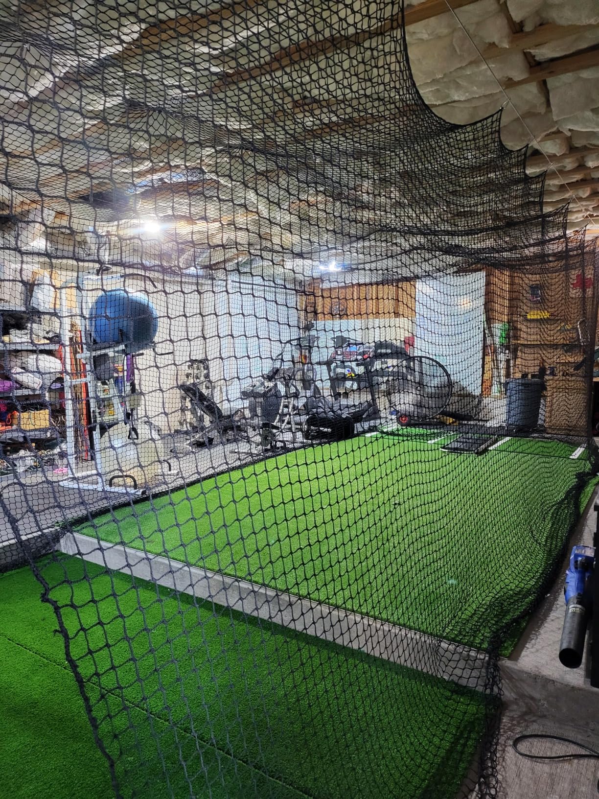 Aoneky Baseball Softball Batting Cage Netting, Durable Nylon Practice Training Net for Backyard Garage Use (Net Only, Frame Not Included) customer photo 1