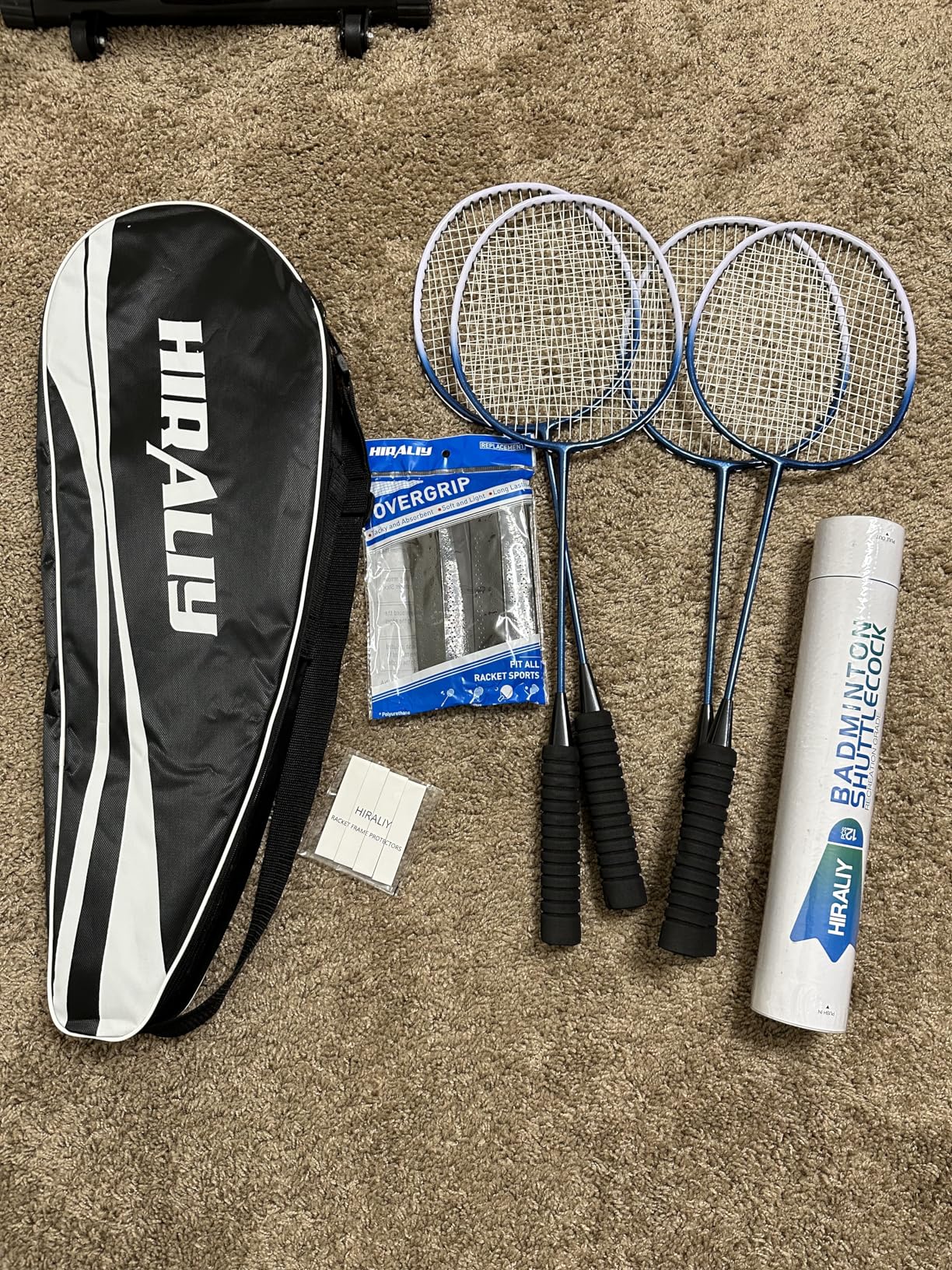 HIRALIY Badminton Rackets Set for Backyards, Badminton Set, Includ 2/4 Rackets, 6/12 Birdies, 1 Carrying Bag | 2/4 Badminton Rackets Set for Backyards, Badminton Set, Outdoor Game for Adult Family Beginner customer photo 2
