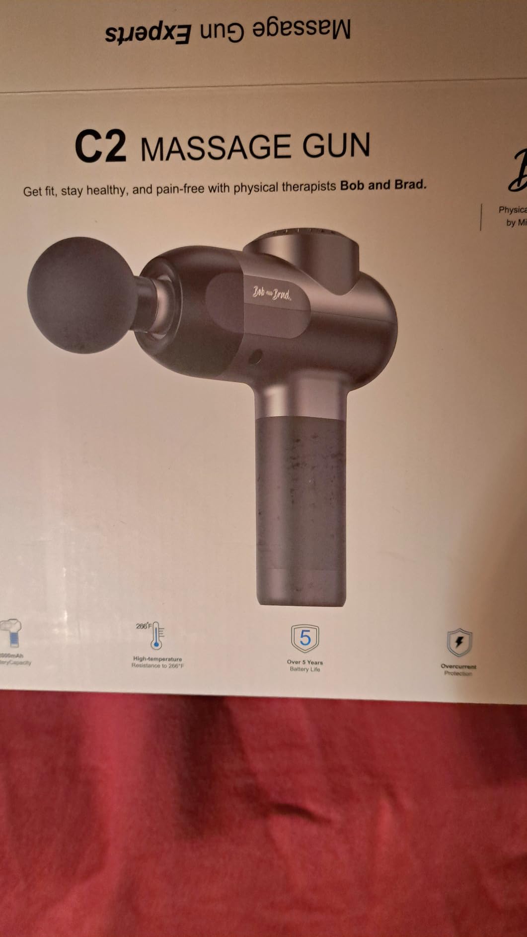 BOB AND BRAD C2 Massage Gun, FSA Eligible & HSA Approved Deep Tissue Percussion Massager Gun, Muscle Massager with 5 Speeds and 5 Heads for Professional Athletes customer photo 2