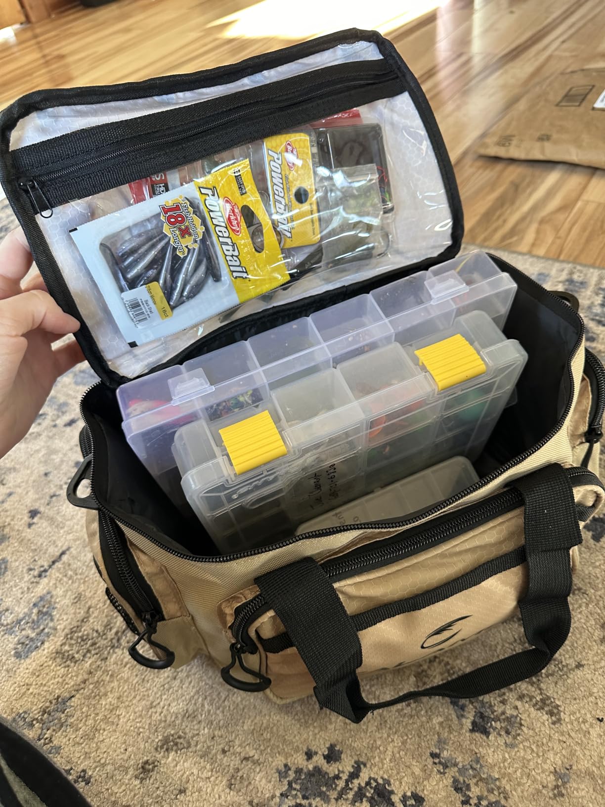 Calamus Fishing Tackle Bags - Saltwater or Freshwater Fishing Bags - Rip-Stop PE - Padded Shoulder Strap customer photo 2