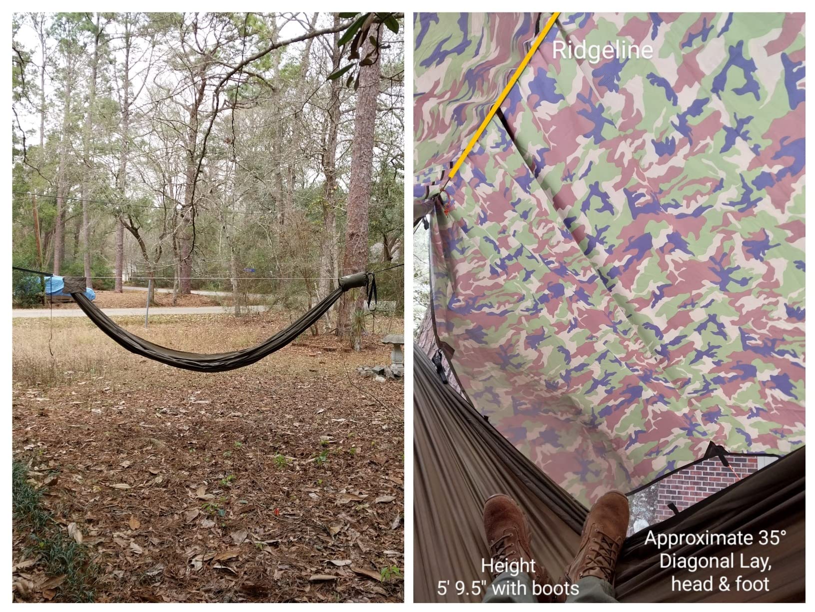 OneWind 11ft Portable Camping Hammock with Mosquito Net, Adjustable Ridgeline Double Hammock with 2*12Ft Tree Straps, Coyote Brown customer photo 1