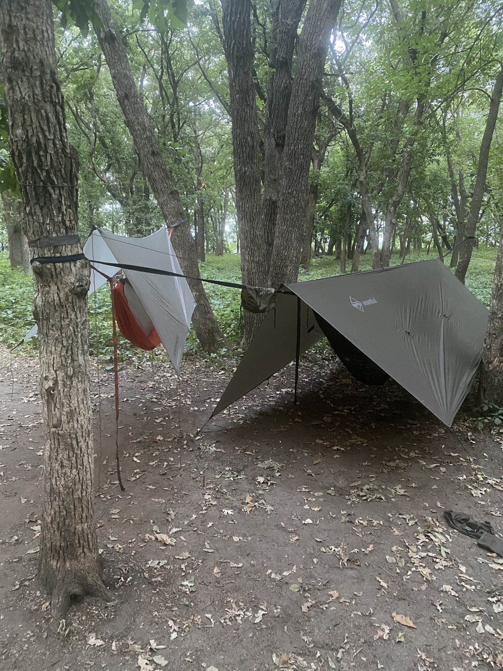 OneWind 11ft Portable Camping Hammock with Mosquito Net, Adjustable Ridgeline Double Hammock with 2*12Ft Tree Straps, Coyote Brown customer photo 2