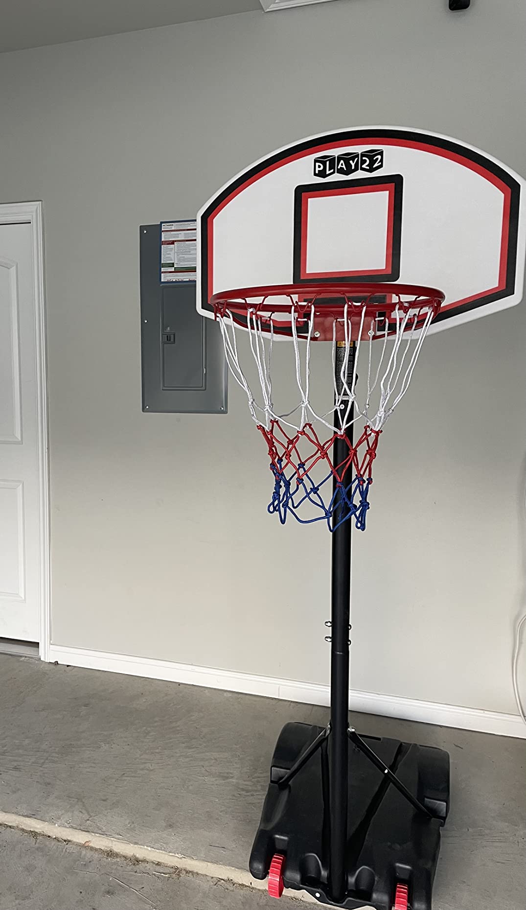 Play22 Kids Adjustable Basketball Hoop Height 5-7 FT - Portable Basketball Goals for Kids Teenagers Youth and Adults with Stand & Backboard Wheels Fillable Base - Great Indoor Outdoor Play customer photo 1