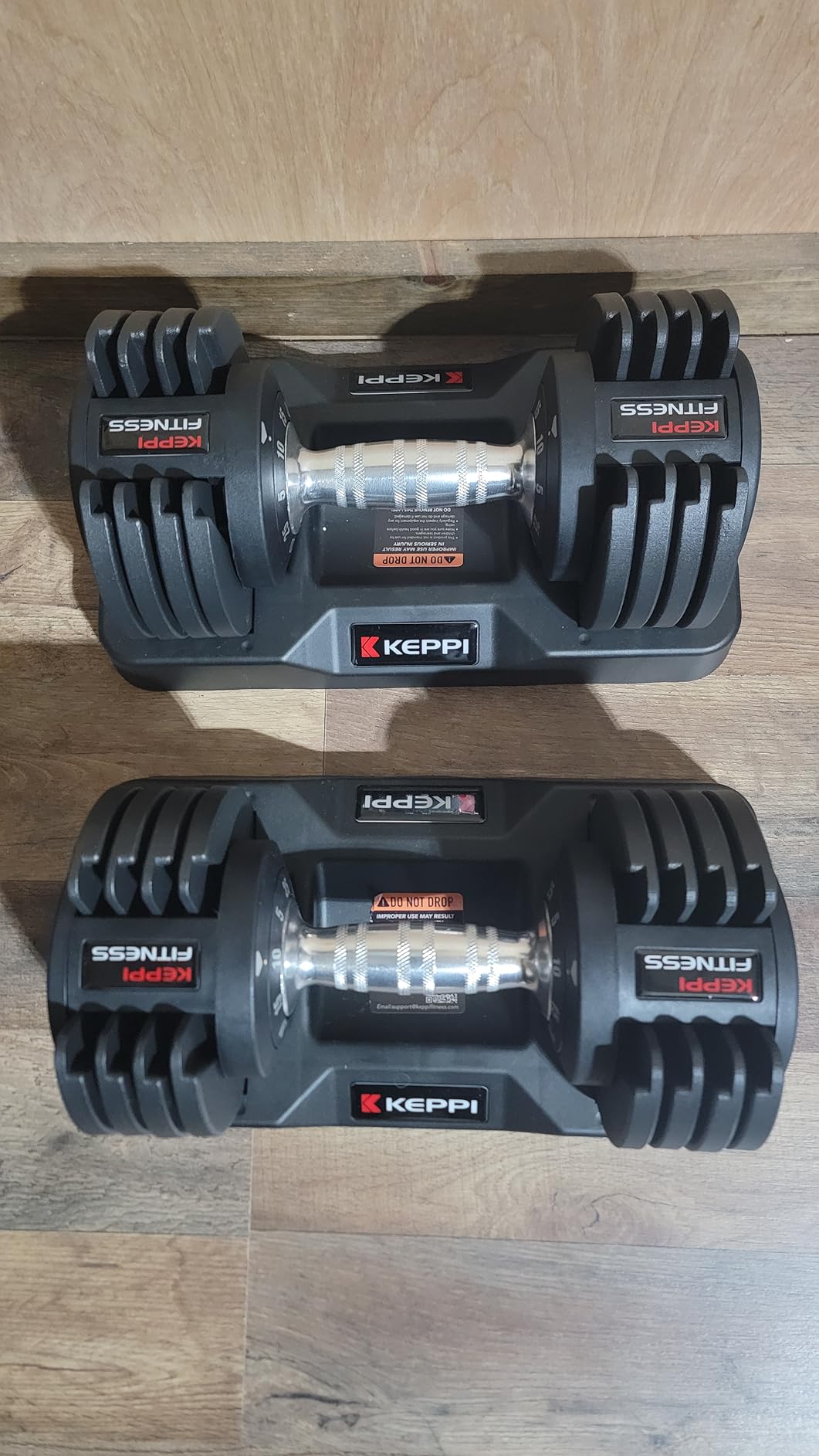 Keppi Adjustable Dumbbells Set-25lb/40lb/55lb/60lb, Anti-Slip Metal Fast Adjust Weight Handle customer photo 2