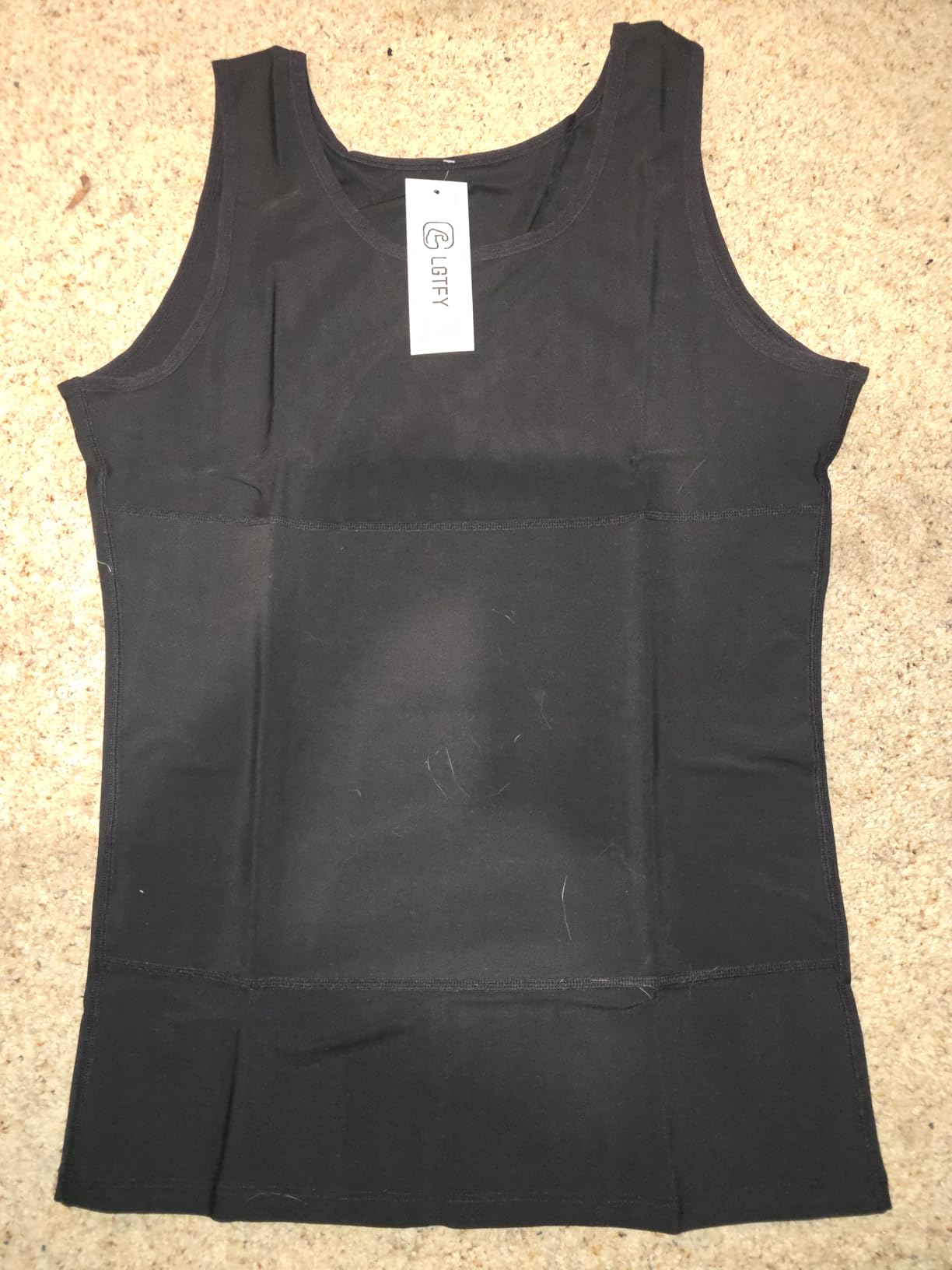 Mens Slimming Compression Shirt, Body Shaper Workout Tank Top, Gynecomastia Tummy Control Undershirts - Change in Seconds customer photo 1
