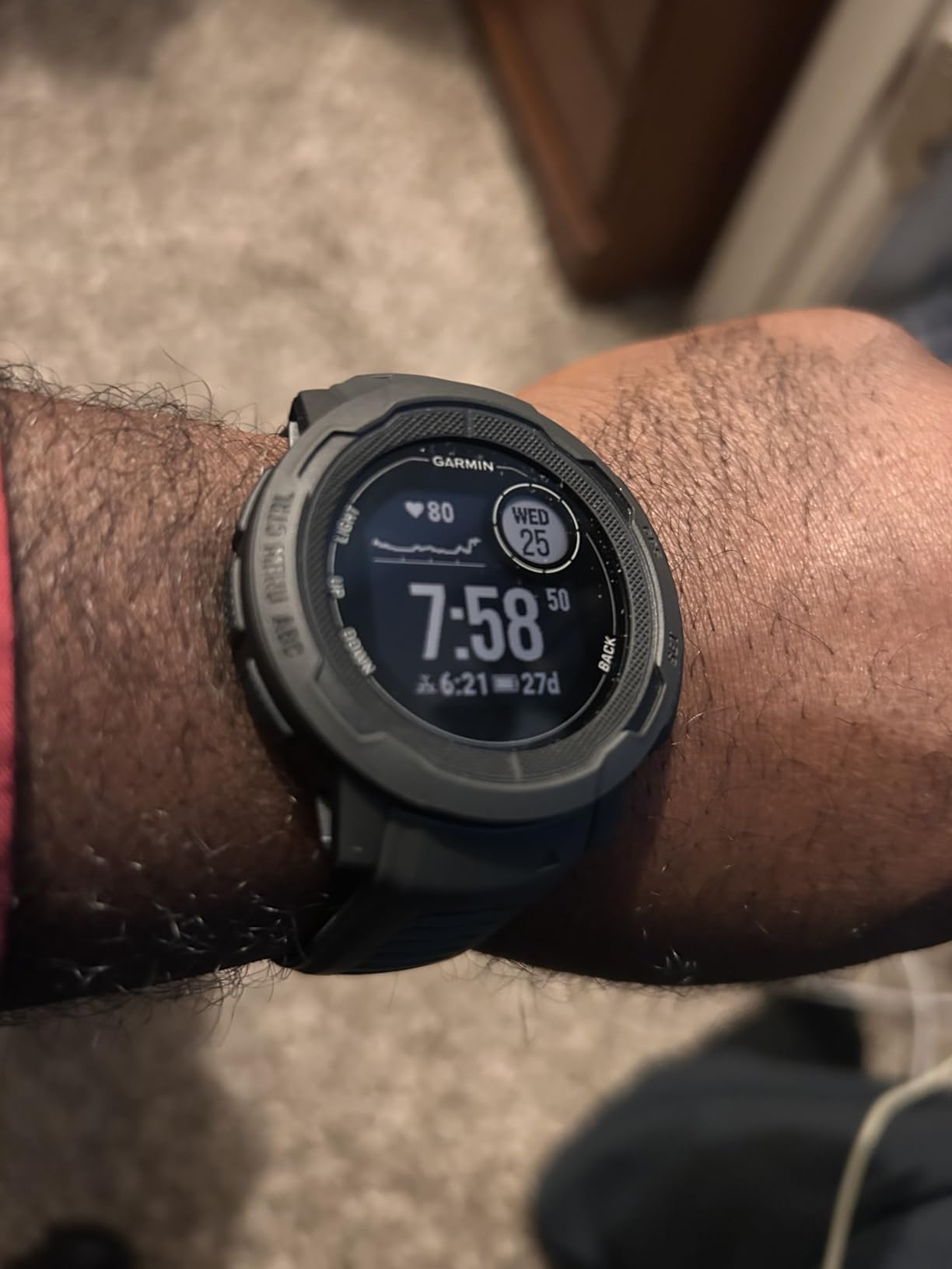 Garmin Instinct 2, Rugged Outdoor Watch with GPS, Built for All Elements, Multi-GNSS Support, Tracback Routing and More, Graphite - 010-02626-10 customer photo 2