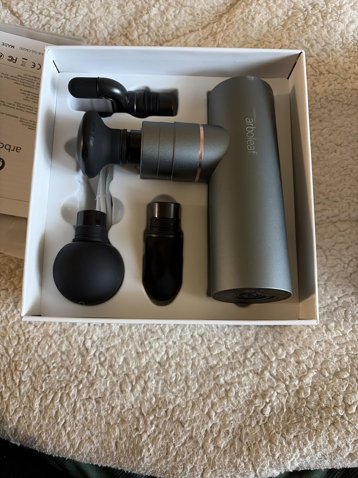 arboleaf Massage Gun Deep Tissue, Balance of Power & Portability Full-Metal Percussion Massager with Silent Brushless Motor - Ultra-Quiet Pocket-Sized for Athletes customer photo 2