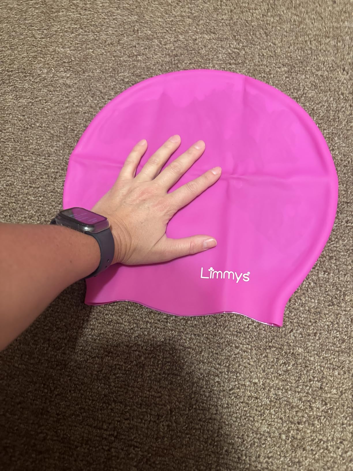 Limmys Long Hair Swim Cap for Women & Men - Extra Space Stretch Latex-Free Silicone Swimming Cap for Thick, Curly & Long Hair customer photo 2