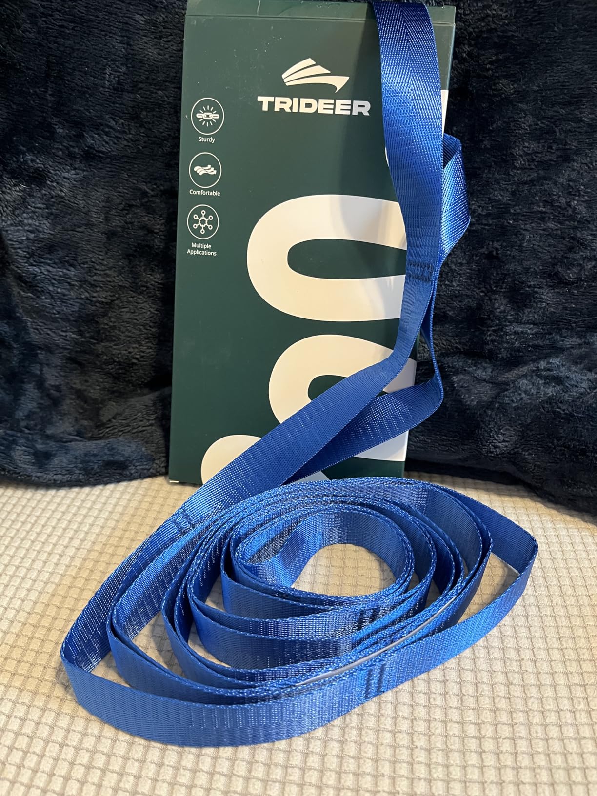 Trideer Stretching Strap for Physical Therapy & Home Rehab, Non-Elastic Yoga Strap for Stretching with Loops for Hamstring, Calf & Back Stretcher Mobility, Hip & Pilates customer photo 1