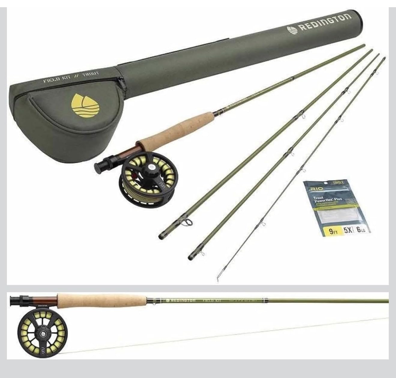 Redington Fly Fishing Field Kit, Fly Rod and Reel Combo Starter Kit, Line and Carrying Case Included customer photo 1
