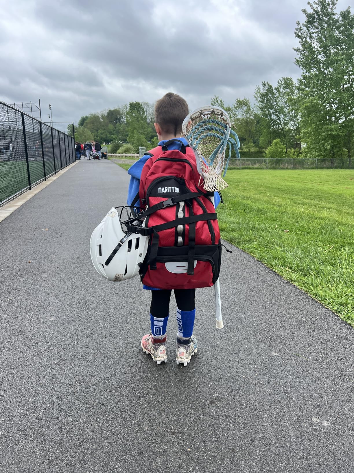 Lacrosse Bag Backpack Holds Lacrosse & Field Hockey Equipment - Two Stick Holders, Separate Cleats Shoe Compartment customer photo 1
