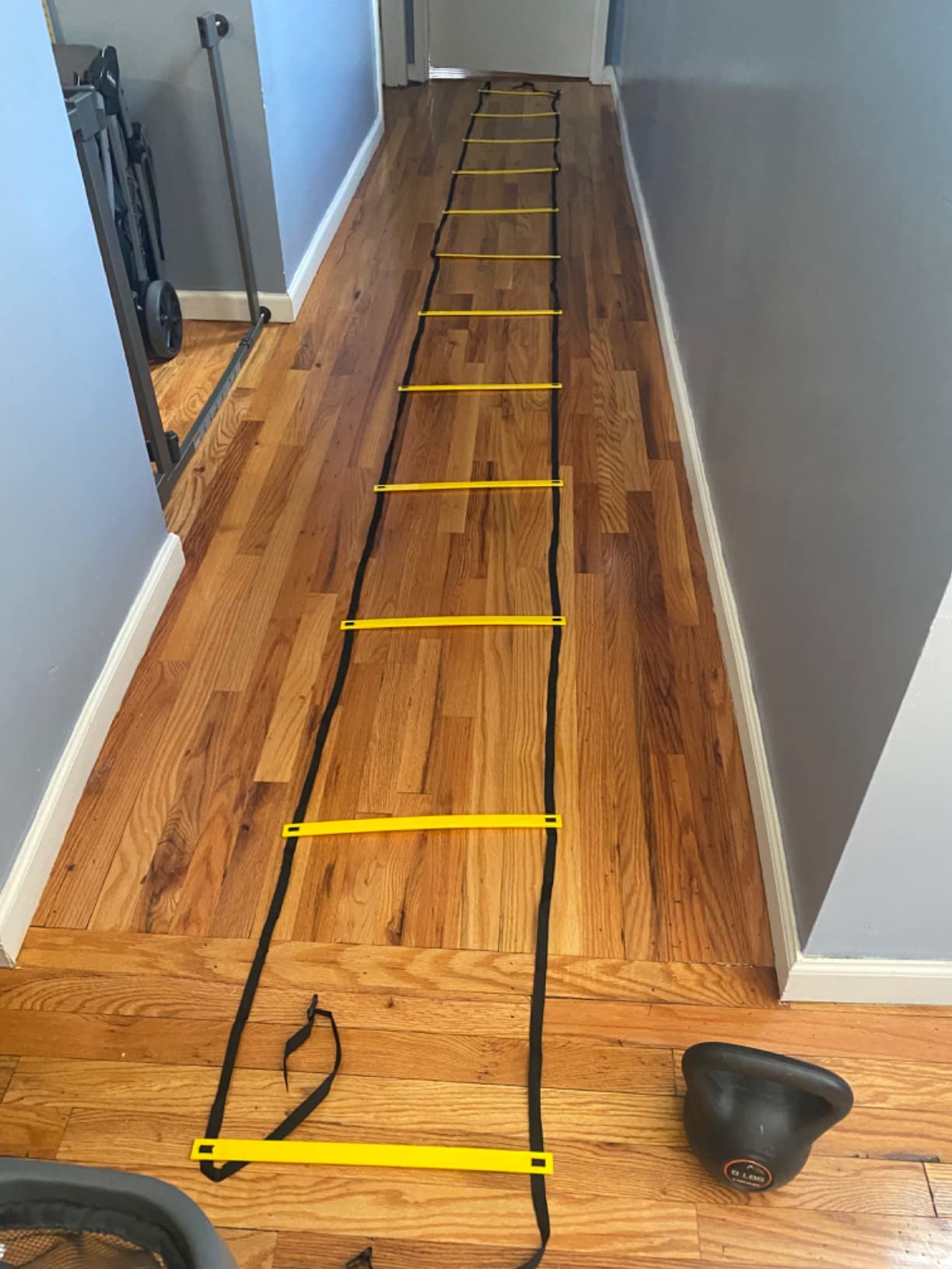 GHB Agility Ladder Speed Training Ladder Workout Ladder with 6 or 10 Cones 12 Rung 20ft with Resistance Parachute customer photo 1