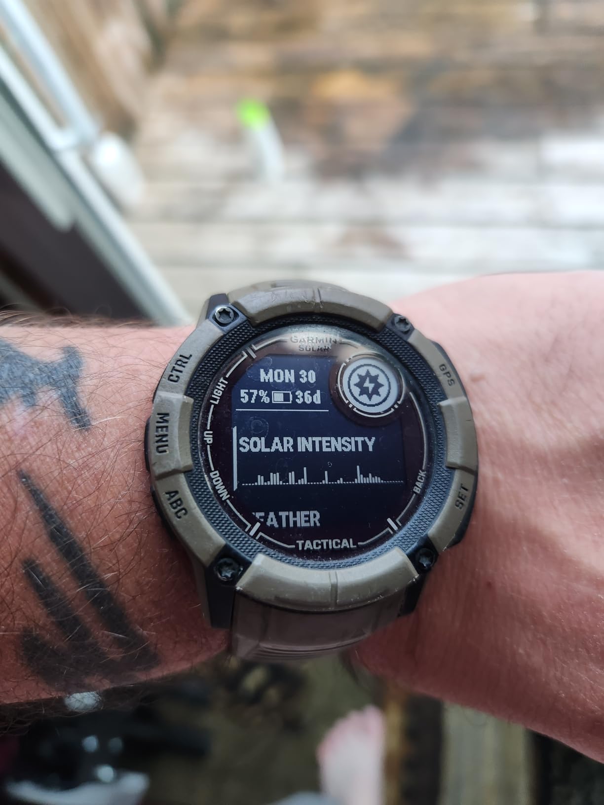 Garmin Instinct 2X Solar - Tactical Edition, Rugged GPS Smartwatch, Built-in Flashlight, Ballistics Calculator, Solar Charging Capability, Coyote Tan customer photo 1