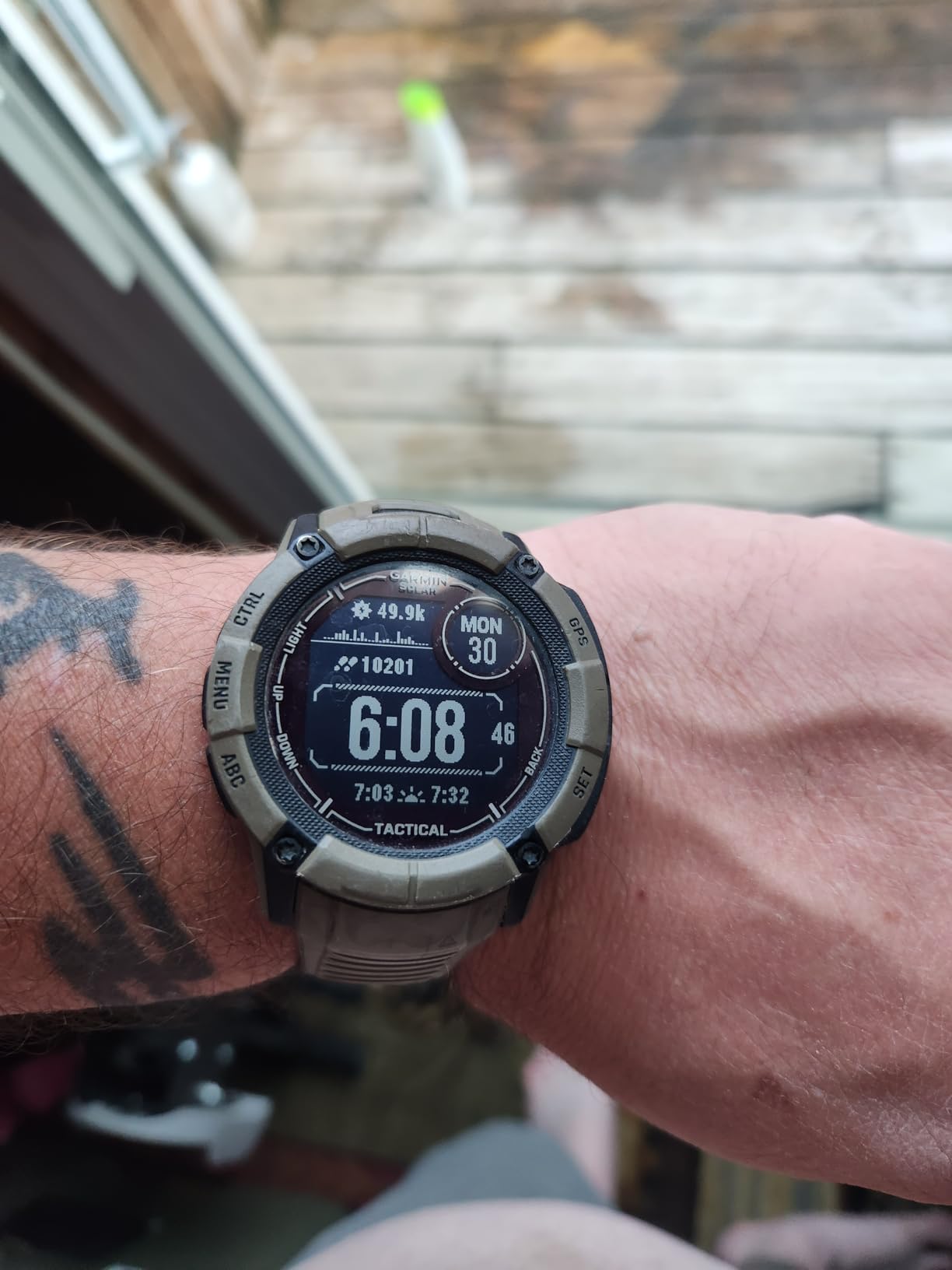 Garmin Instinct 2X Solar - Tactical Edition, Rugged GPS Smartwatch, Built-in Flashlight, Ballistics Calculator, Solar Charging Capability, Coyote Tan customer photo 2