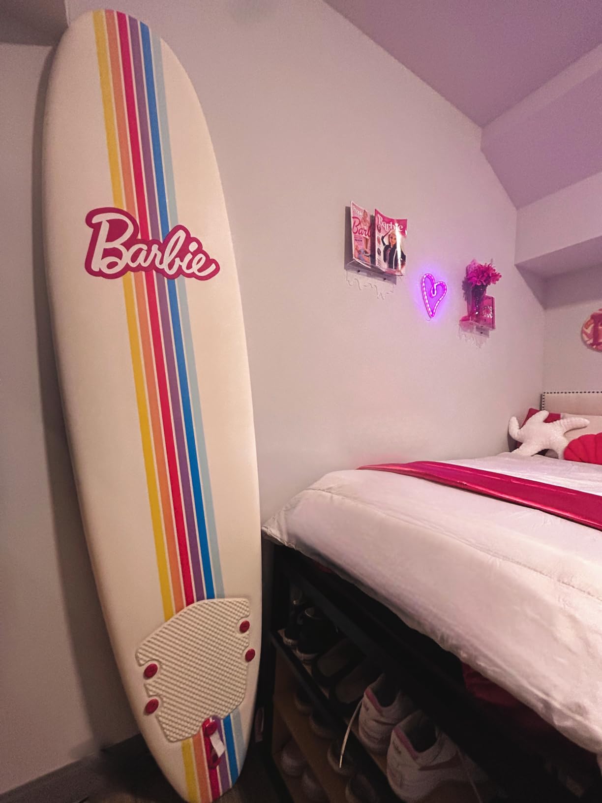 Barbie Signature 8ft Surfboard by Wavestorm - Graphic Top Deck with High Density Slick Bottom - Foam Construction customer photo 2