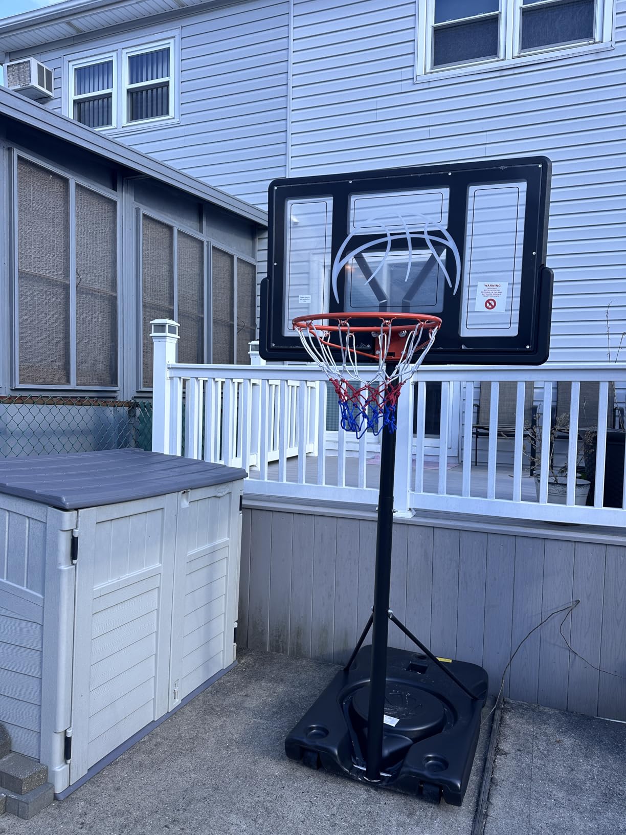 Yohood Basketball Hoop Outdoor 10ft Adjustable, Portable Basketball Hoop Goal System for Kids Youth and Adults in Backyard/Driveway/Indoor, 44 Inch Shatterproof Backboard and Larger Base customer photo 1