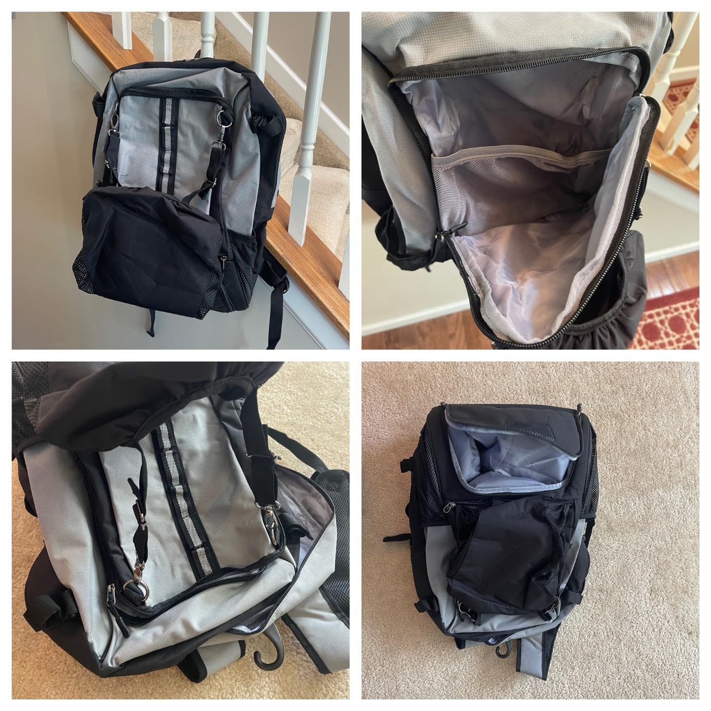 Lacrosse Equipment Backpack with Stick Holder & Hidden Zipper Net, Separate Ventilated Shoe Space customer photo 2