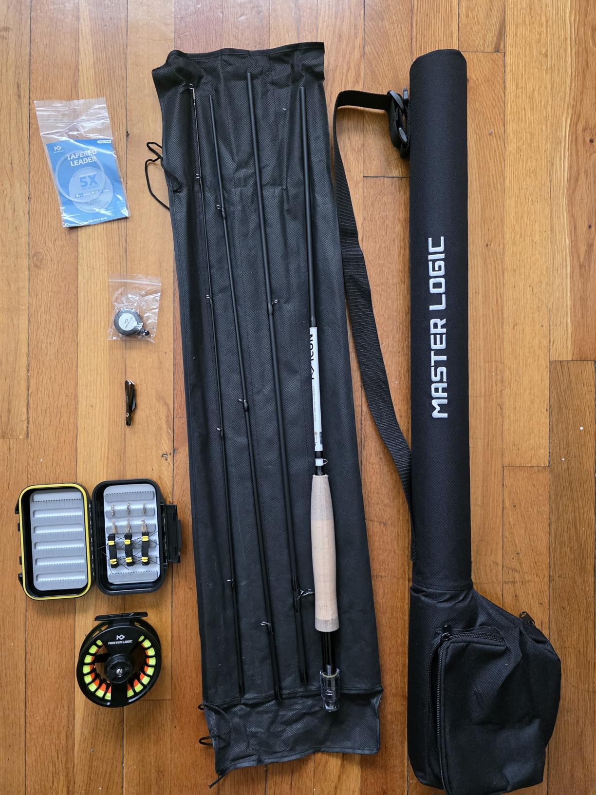 Fly Fishing Rod and Reel Combo Starter Kit, Graphite Fly Rod with Cork Handle, Die Cast Aluminum Reel, Fly Box Case & Fishing Flies and Carrying Case and Accessories customer photo 2