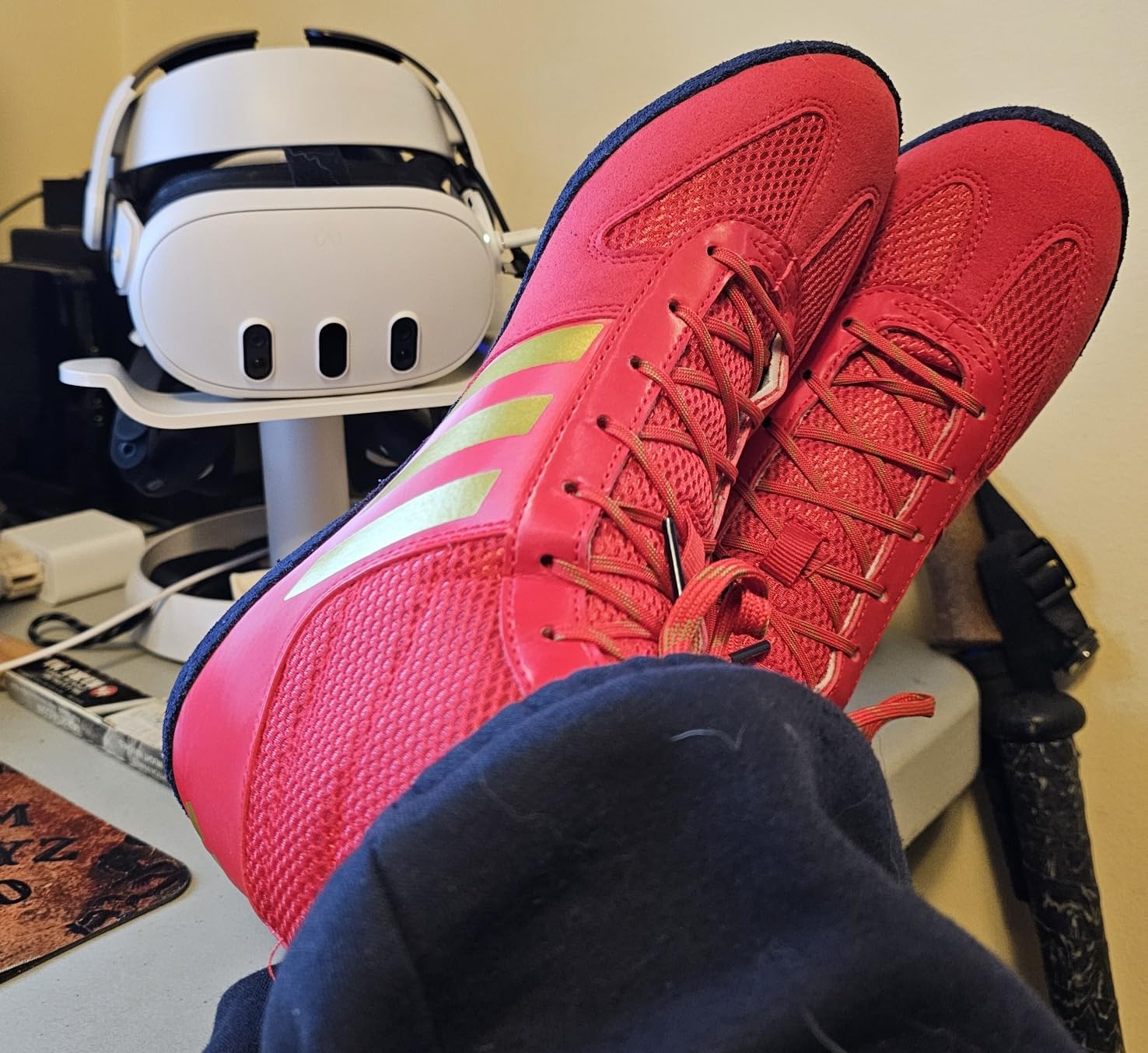 Adidas Mens Combat Speed 5 Wrestling Shoes customer photo 2
