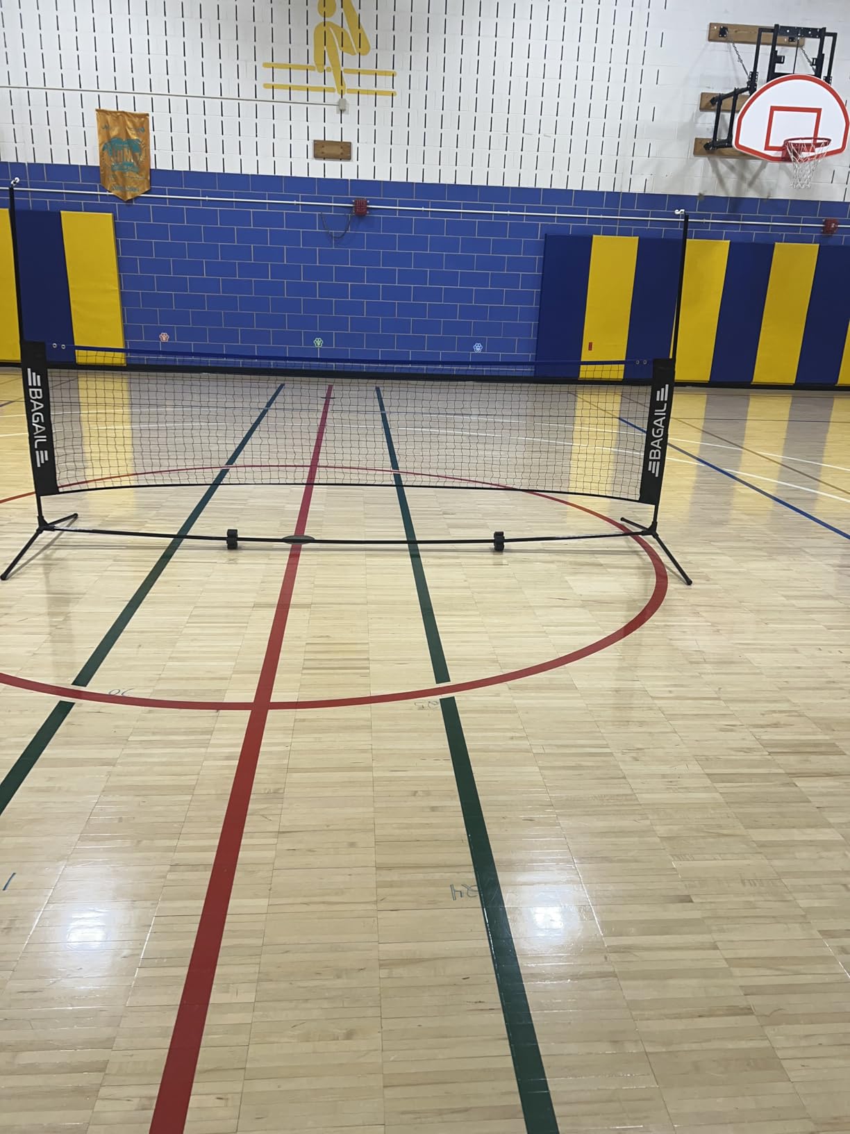 BAGAIL Badminton Net, Height Adjustable Kids Volleyball Net, Foldable Nylon Net 10 ft/14ft/17ft Wide, Tennis Net, Small Pickleball Net for Backyard Game and Indoor Outdoor Use, Easy Setup customer photo 2