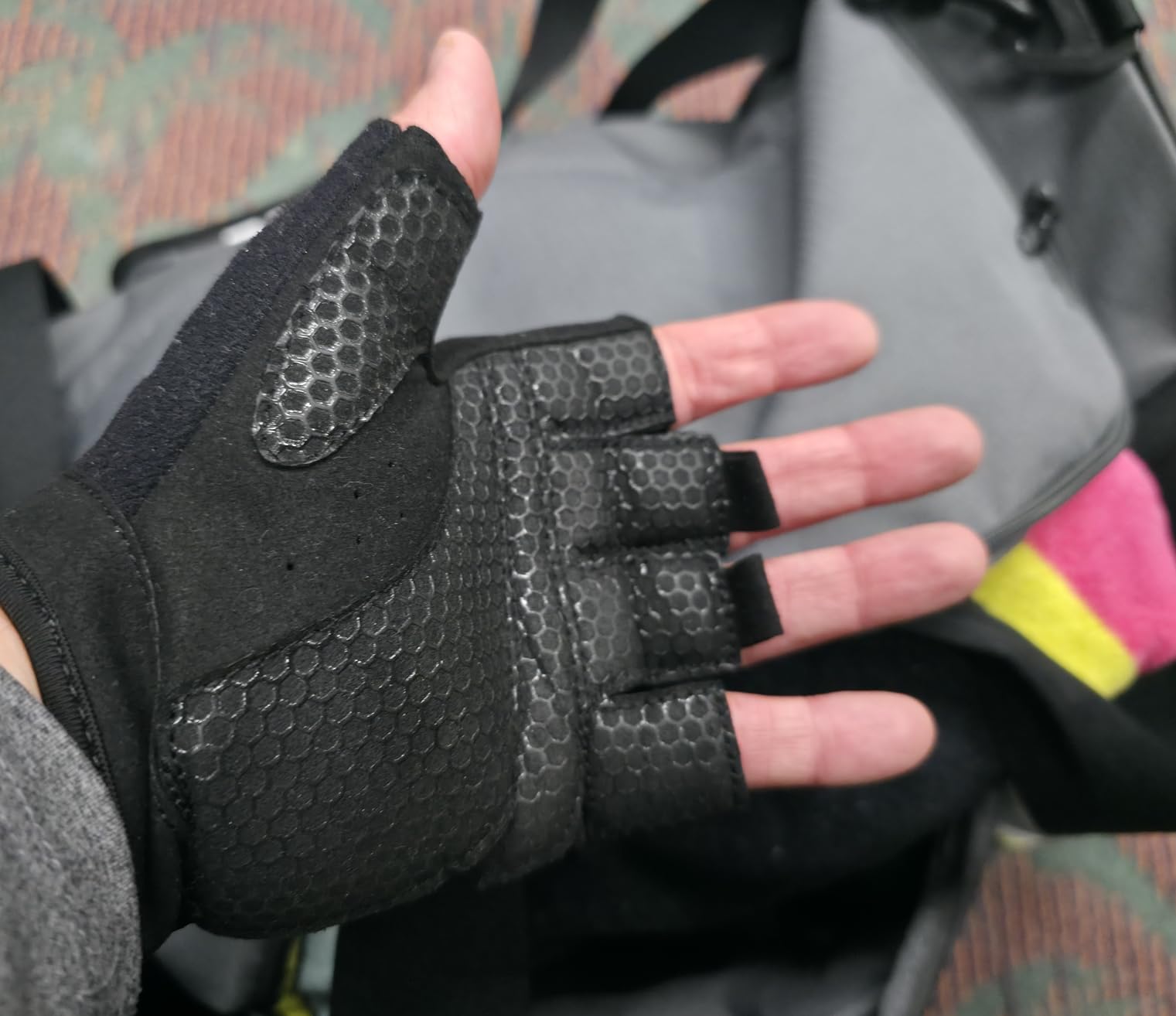 Fitgriff Workout Gloves (Padded) for Men & Women - Fingerless Gym Gloves for Weight Lifting, Training - Full Palm Protection customer photo 1