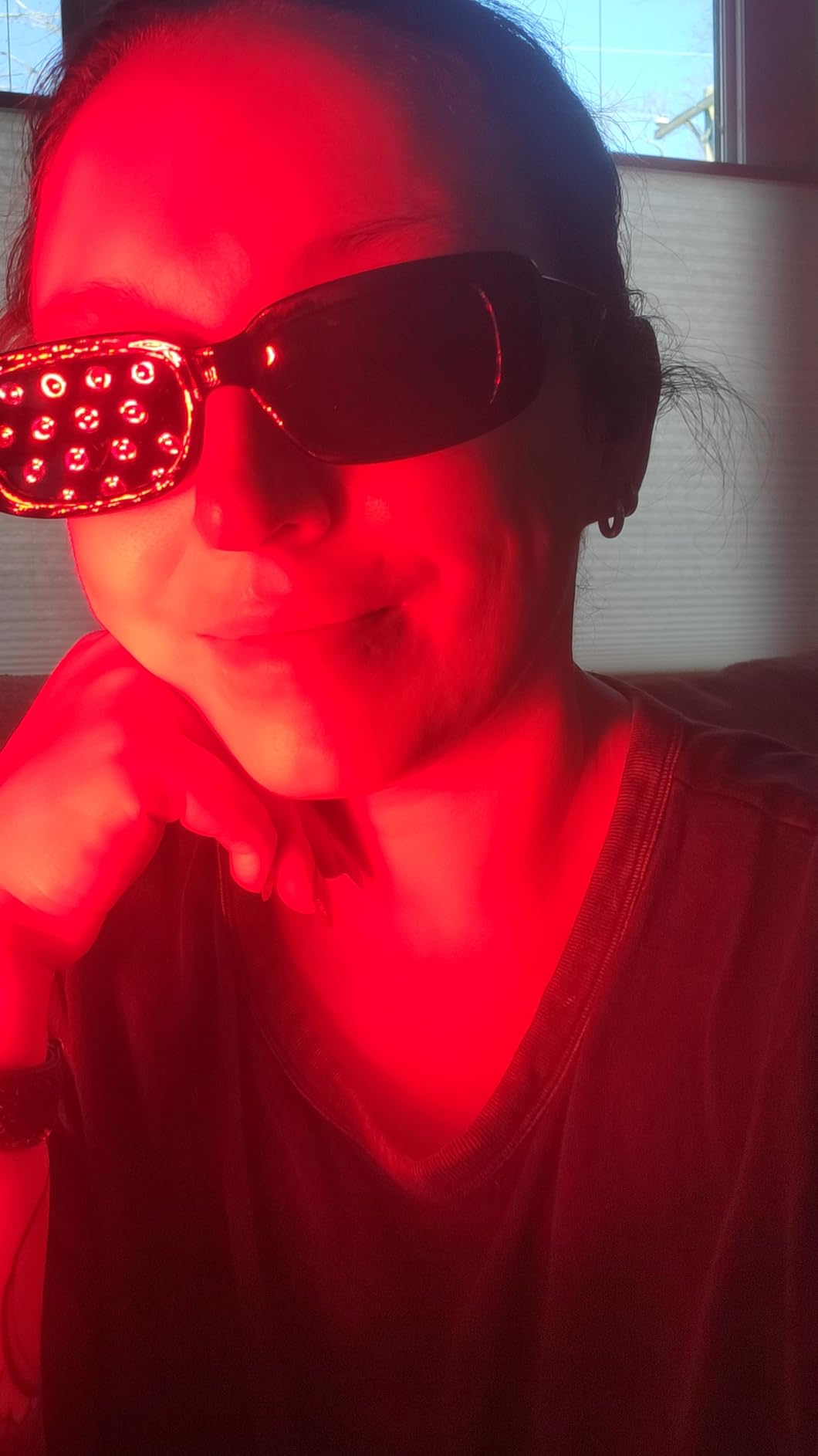 Hooga Red Light Therapy Panel Device - 630nm 660nm 810nm 850nm Red & Near Infrared Light Therapy, LED Light Therapy Lamp, 72 Quad Chip LEDs, Adjustable Brightness, Pulse Mode - ULTRA360 customer photo 1