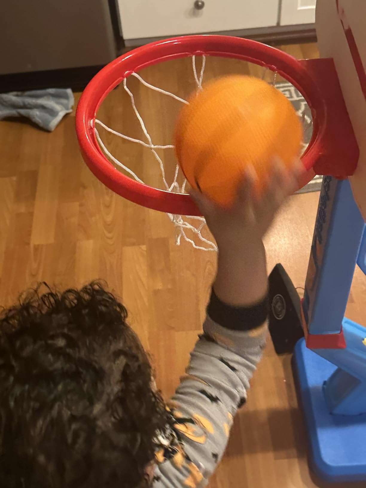 SUPER JOY Toddler Basketball Hoop - Height Adjustable Kids Basketball Hoops for Indoor & Outdoor Play - Portable Mini Basketball Goal for Poolside- Game Sport Toys for Boys & Girls Age 1 2 3 4 5 customer photo 2